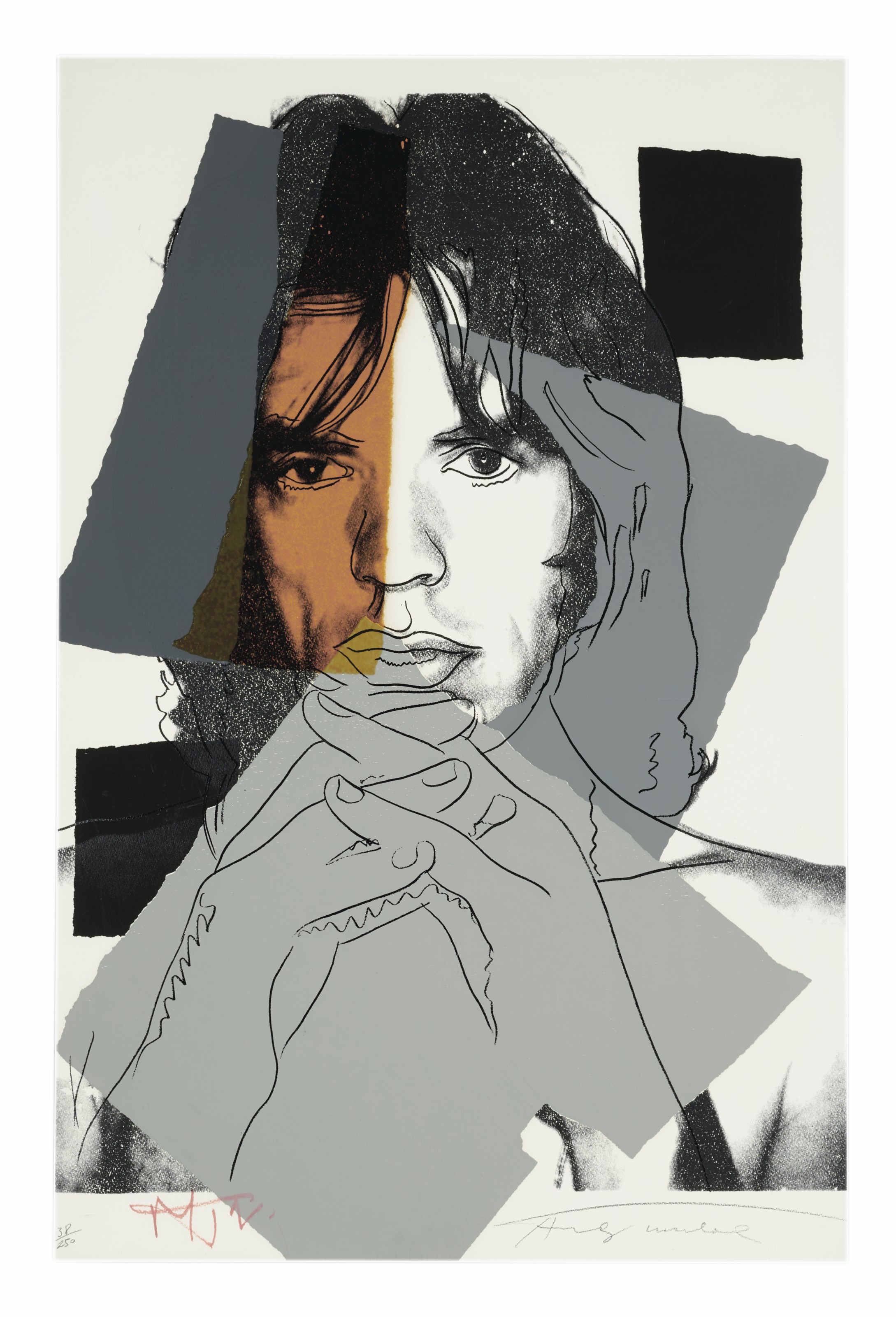 Andy Warhol — Мик Джаггер : один отпечаток