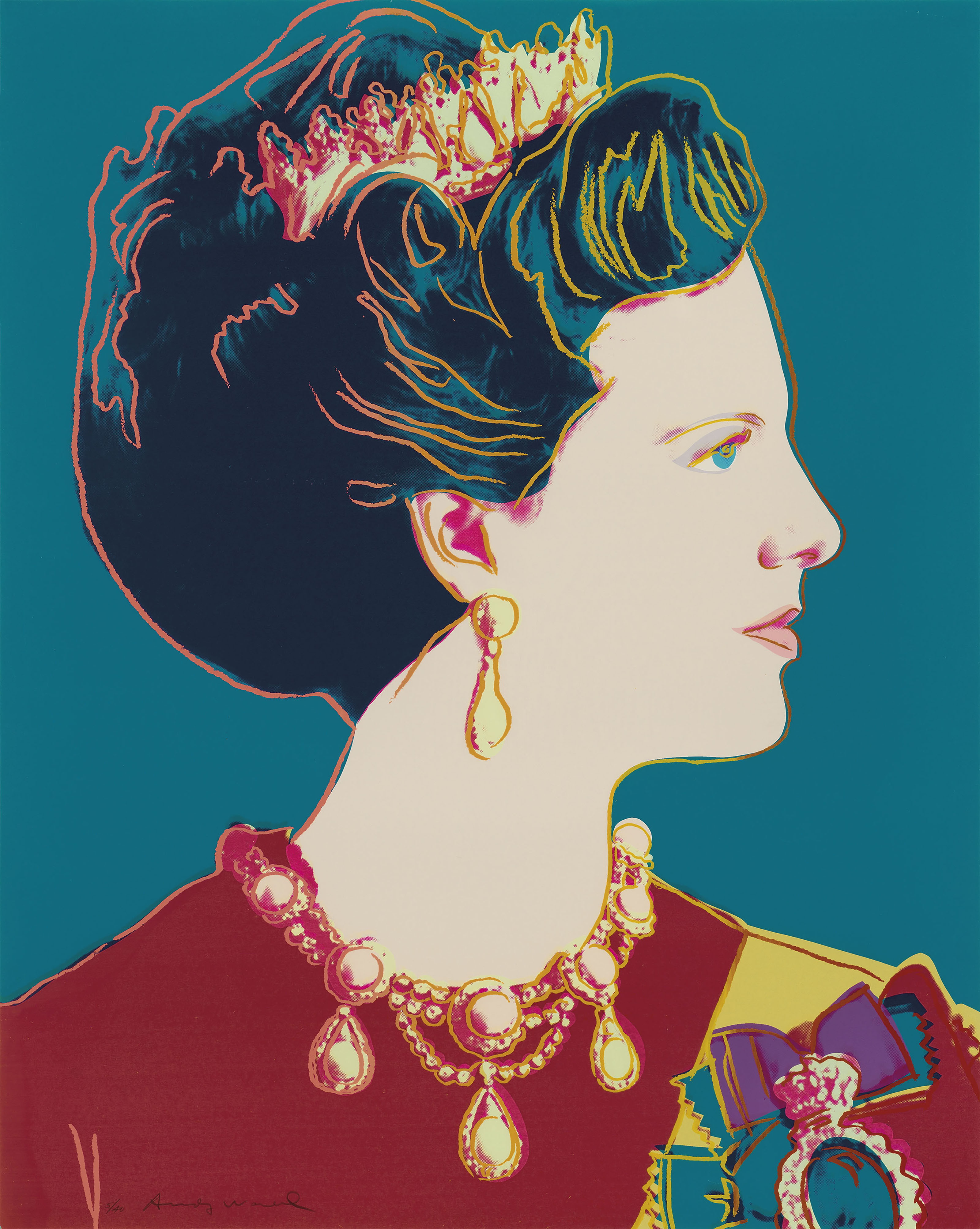 Andy Warhol — Королева Дании Маргрете II, от: Правящие королевы