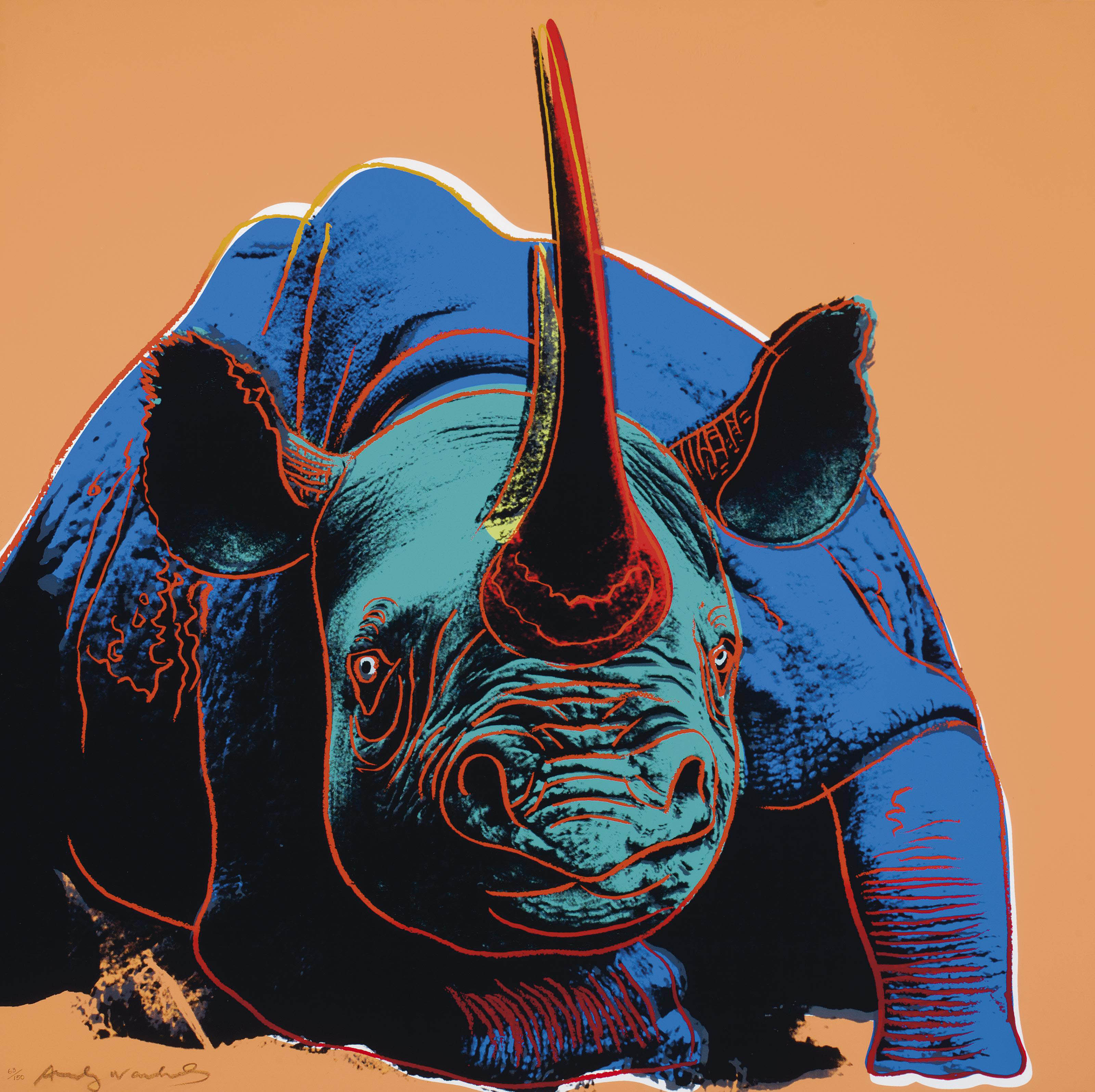 Andy Warhol — Черный носорог, вид, находящийся под угрозой исчезновения (F. & S. II.301)