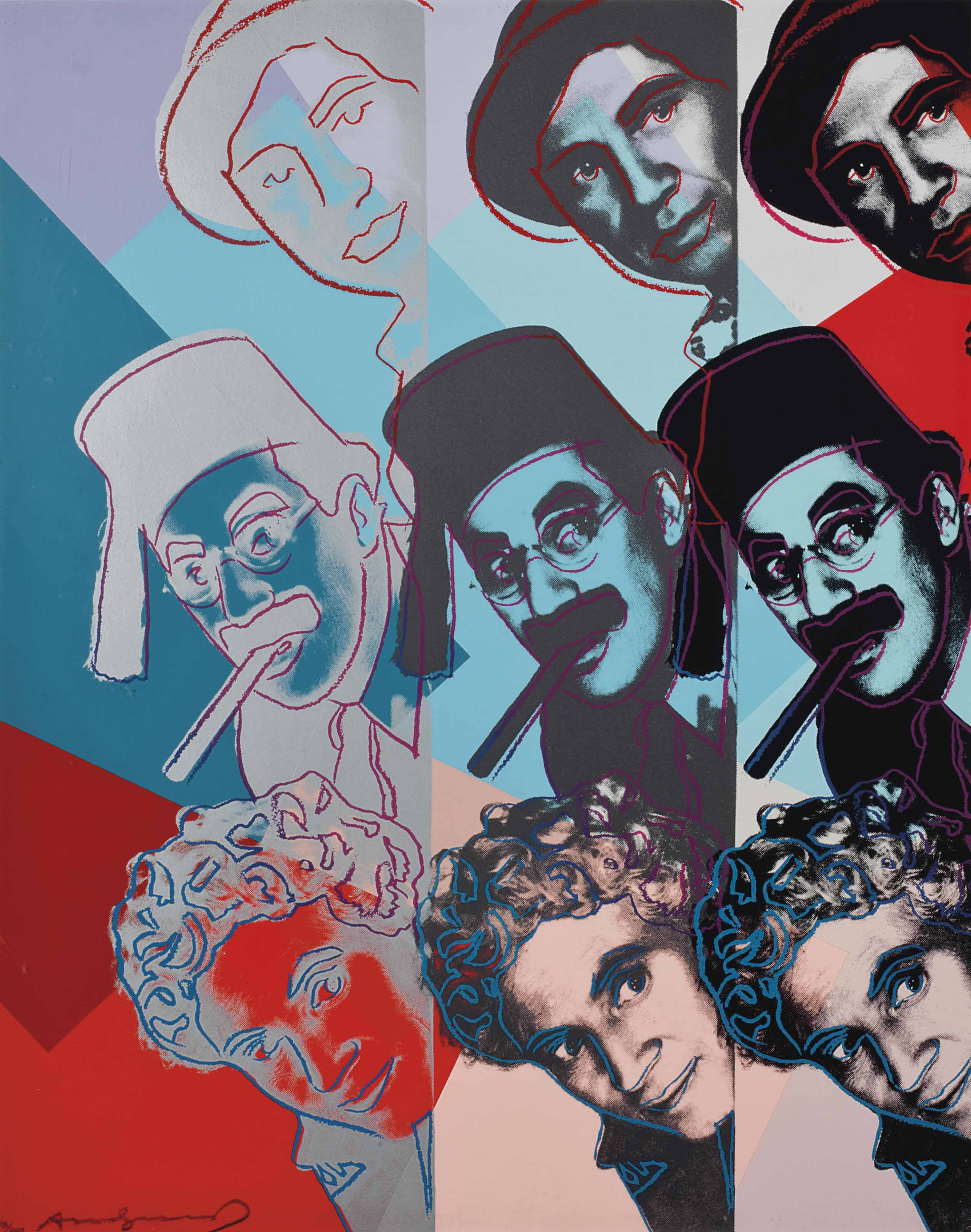 Andy Warhol — Братья Маркс, из "Десяти портретов евреев двадцатого века" (F. & S. II.232)