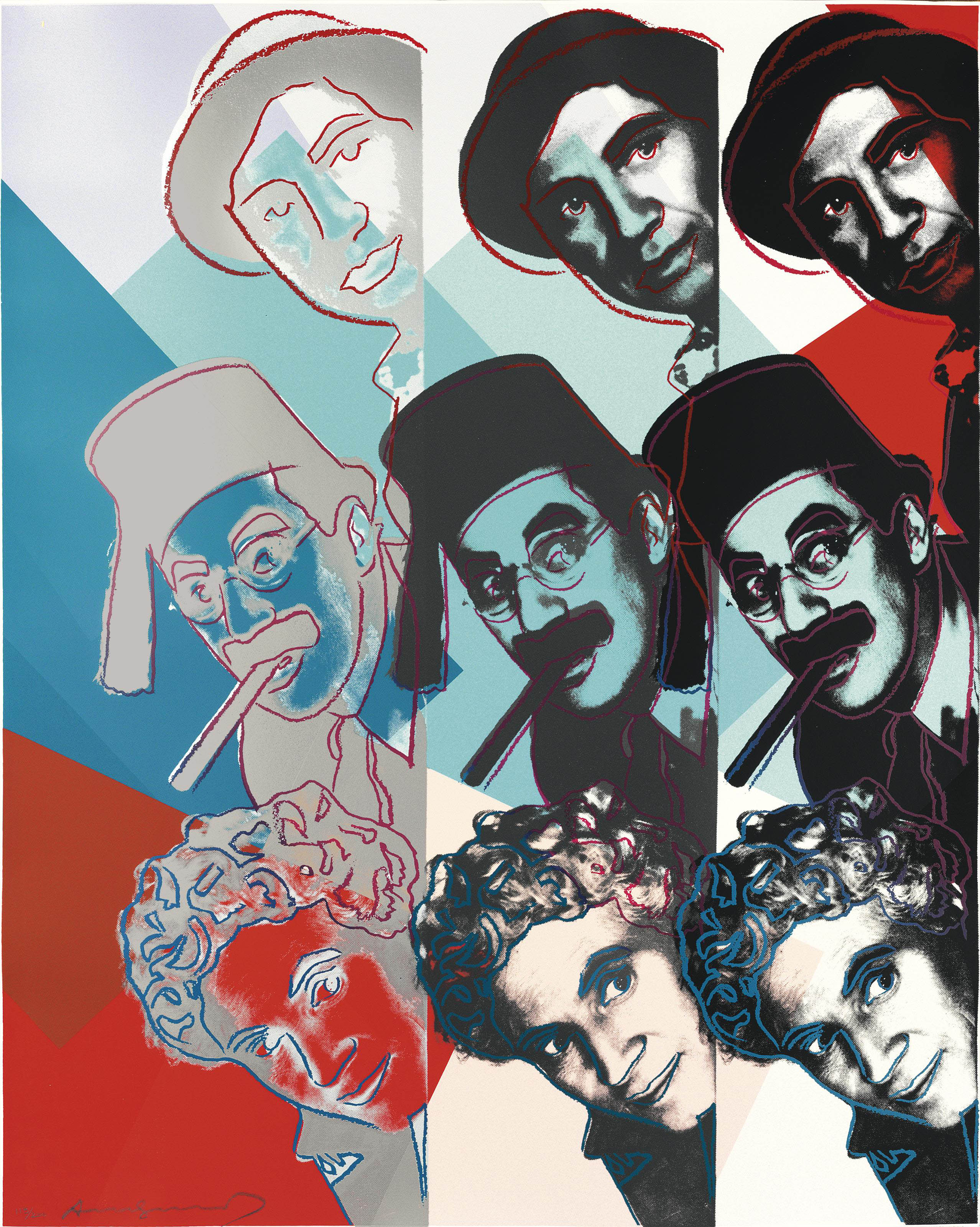 Andy Warhol — Братья Маркс, из "Десяти портретов евреев двадцатого века" (F. & S. II.232)