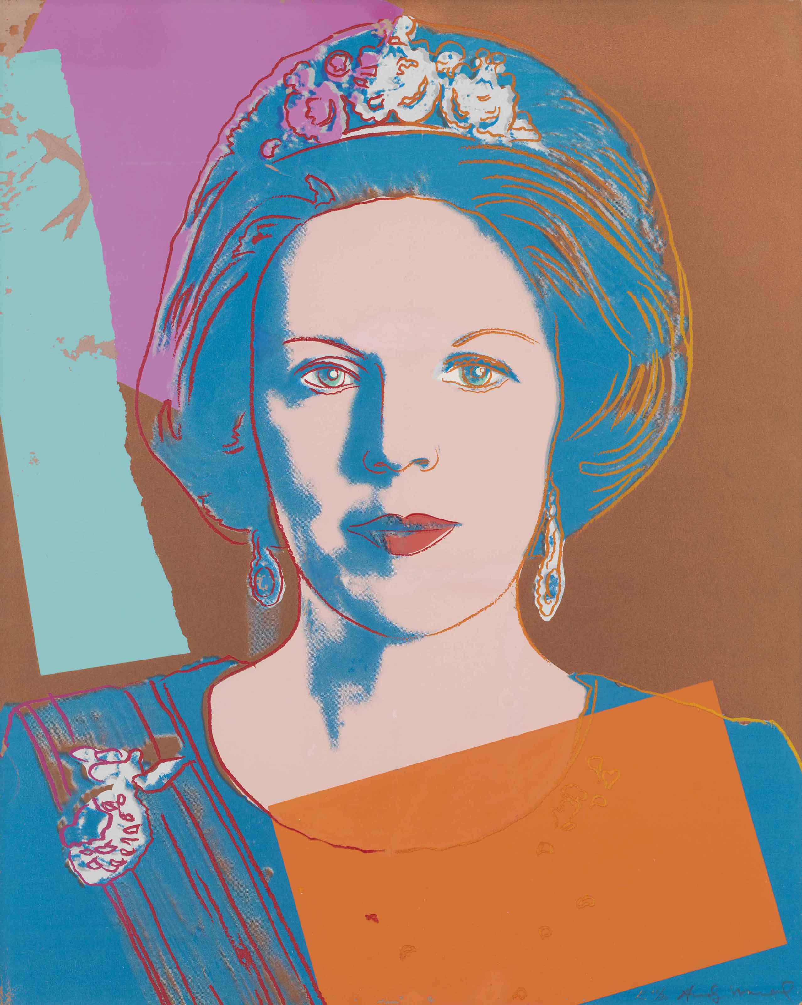 Andy Warhol — Королева Нидерландов Беатрикс, из серии "Царствующие королевы" (Королевское издание)