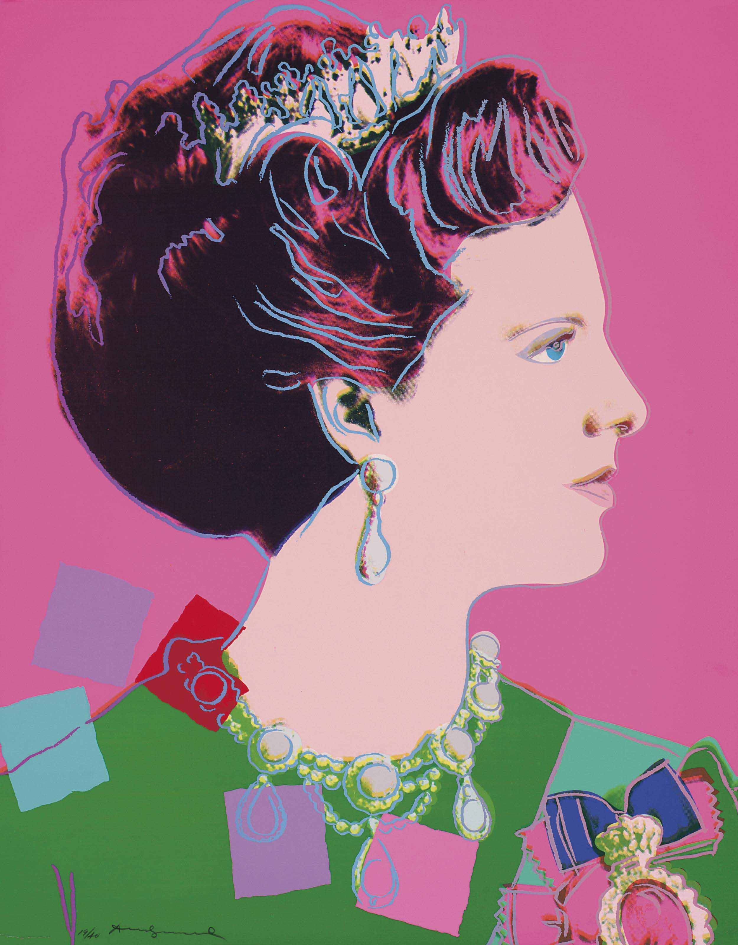 Andy Warhol — Королева Дании Маргрете II, от правящих королев