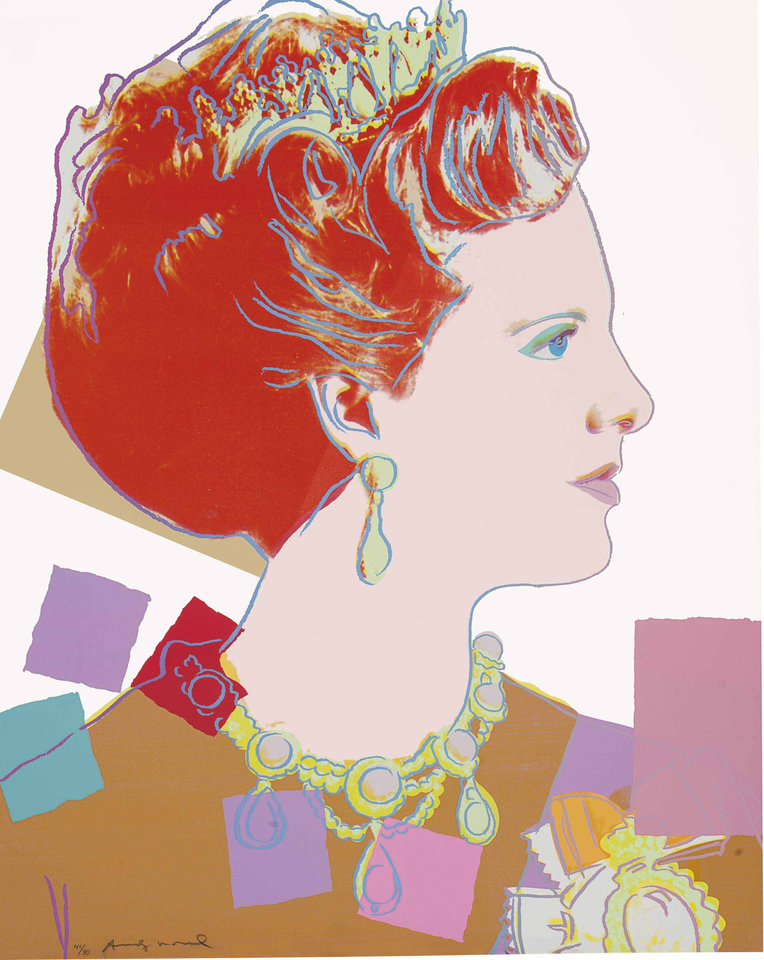Andy Warhol — Королева Дании Маргрете II, от правящих королев