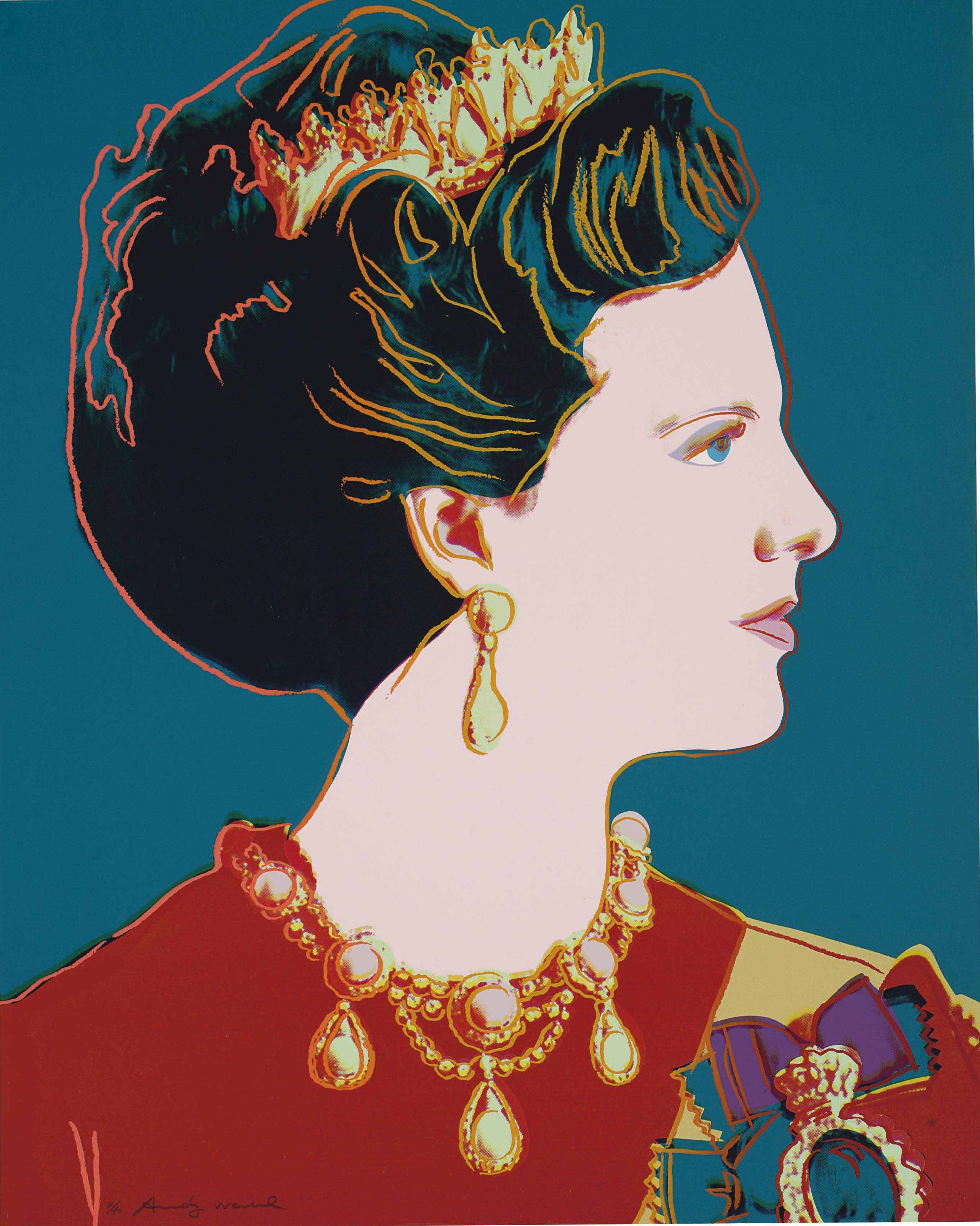 Andy Warhol — Королева Дании Маргрете II, от правящих королев