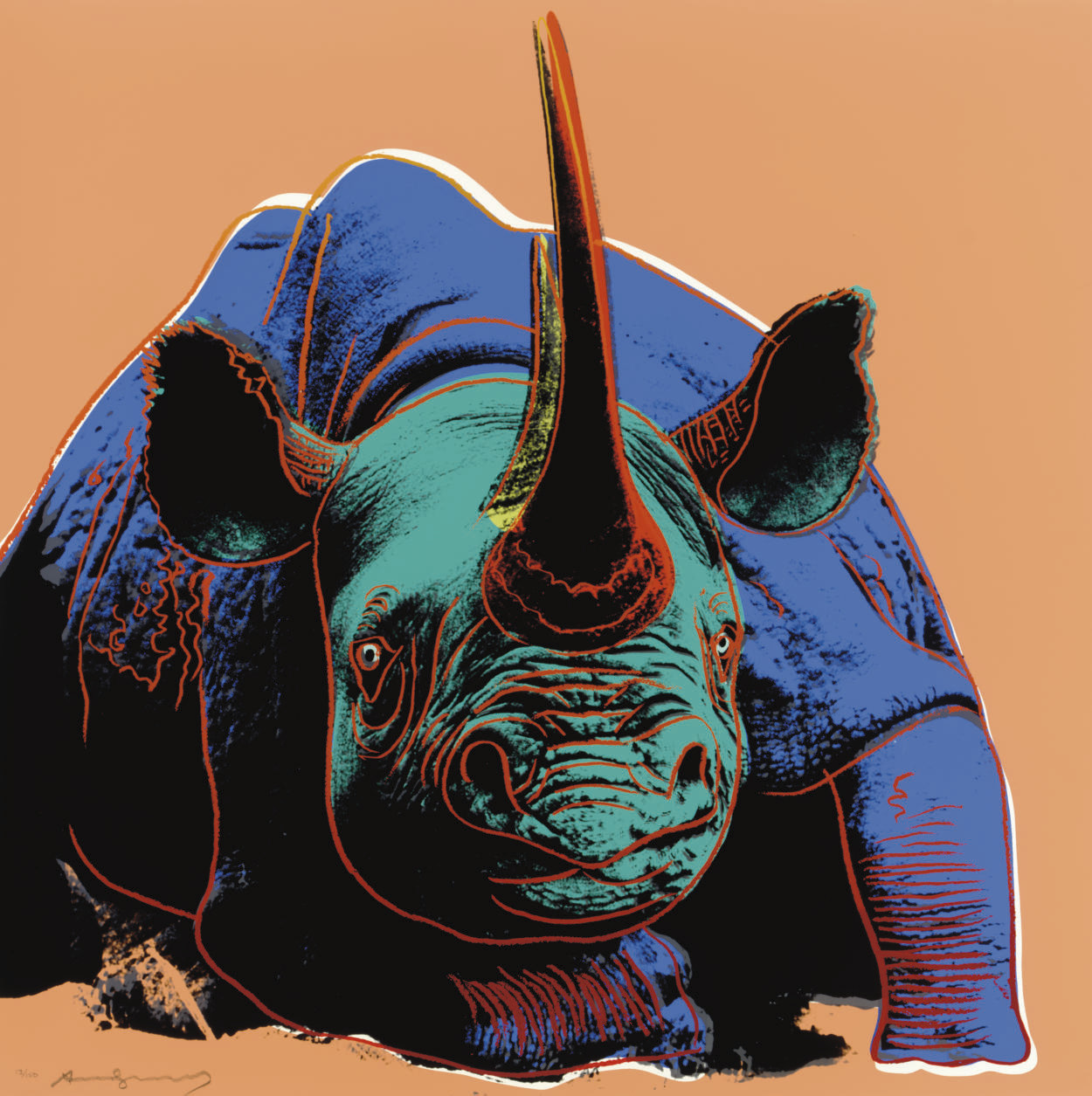 Andy Warhol — Черный носорог, вид, находящийся под угрозой исчезновения (F. & S. II.301)