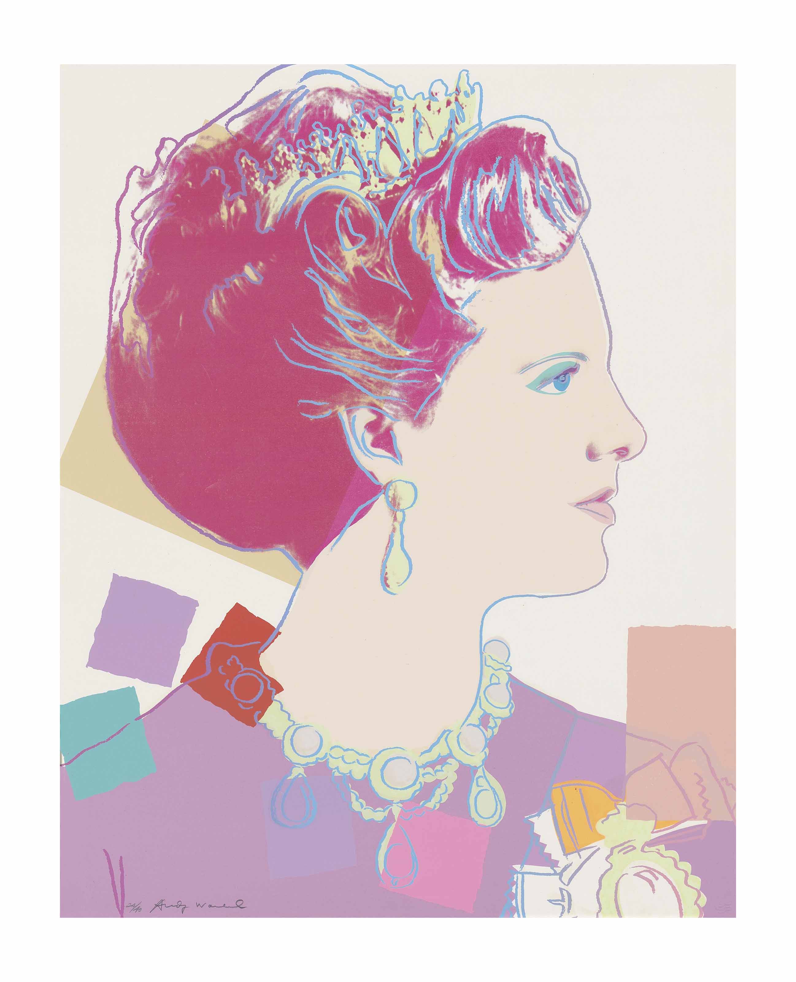 Andy Warhol — Королева Дании Маргрете II, от: Правящие королевы