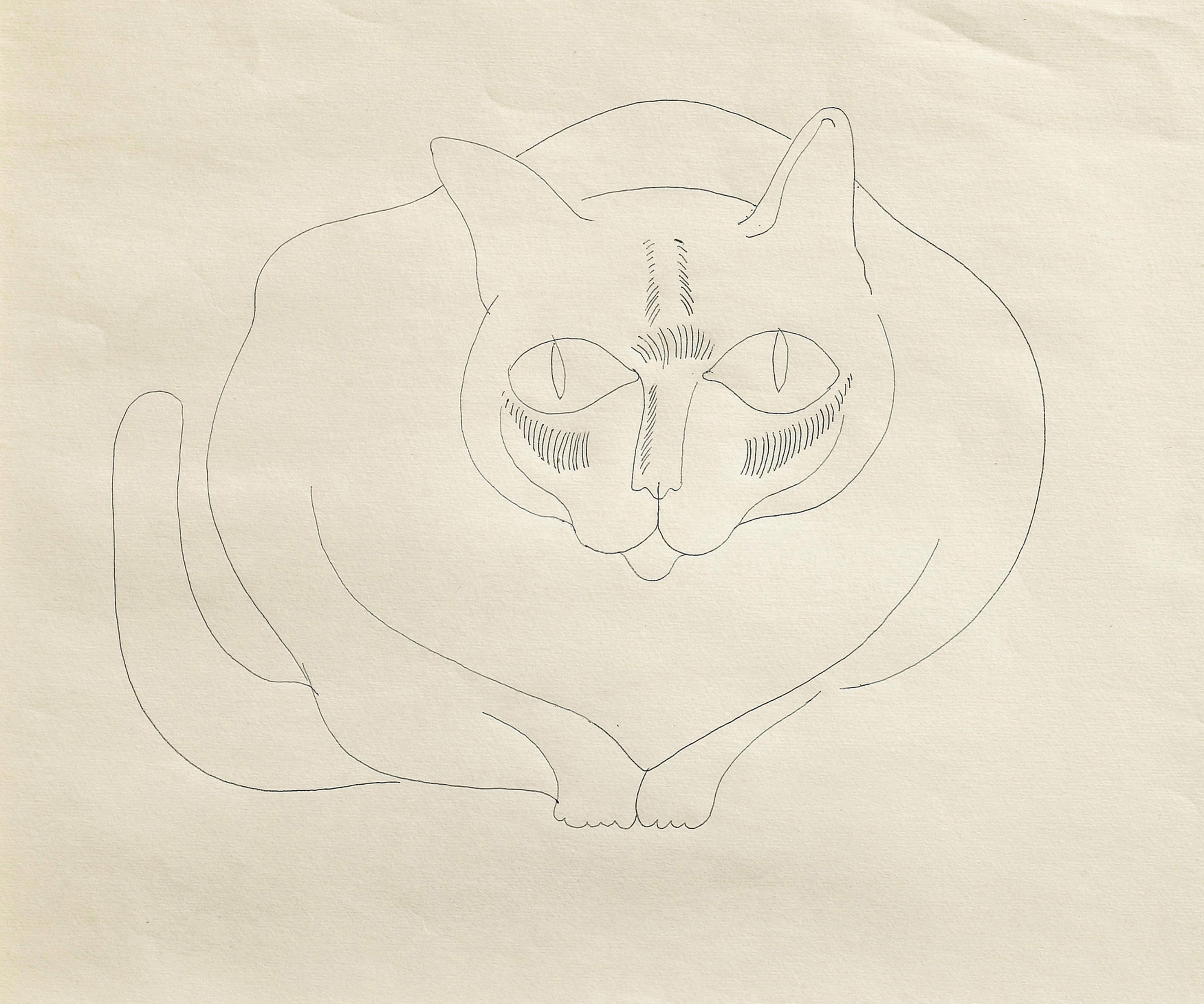Andy Warhol — Кошка, присевшая на корточки