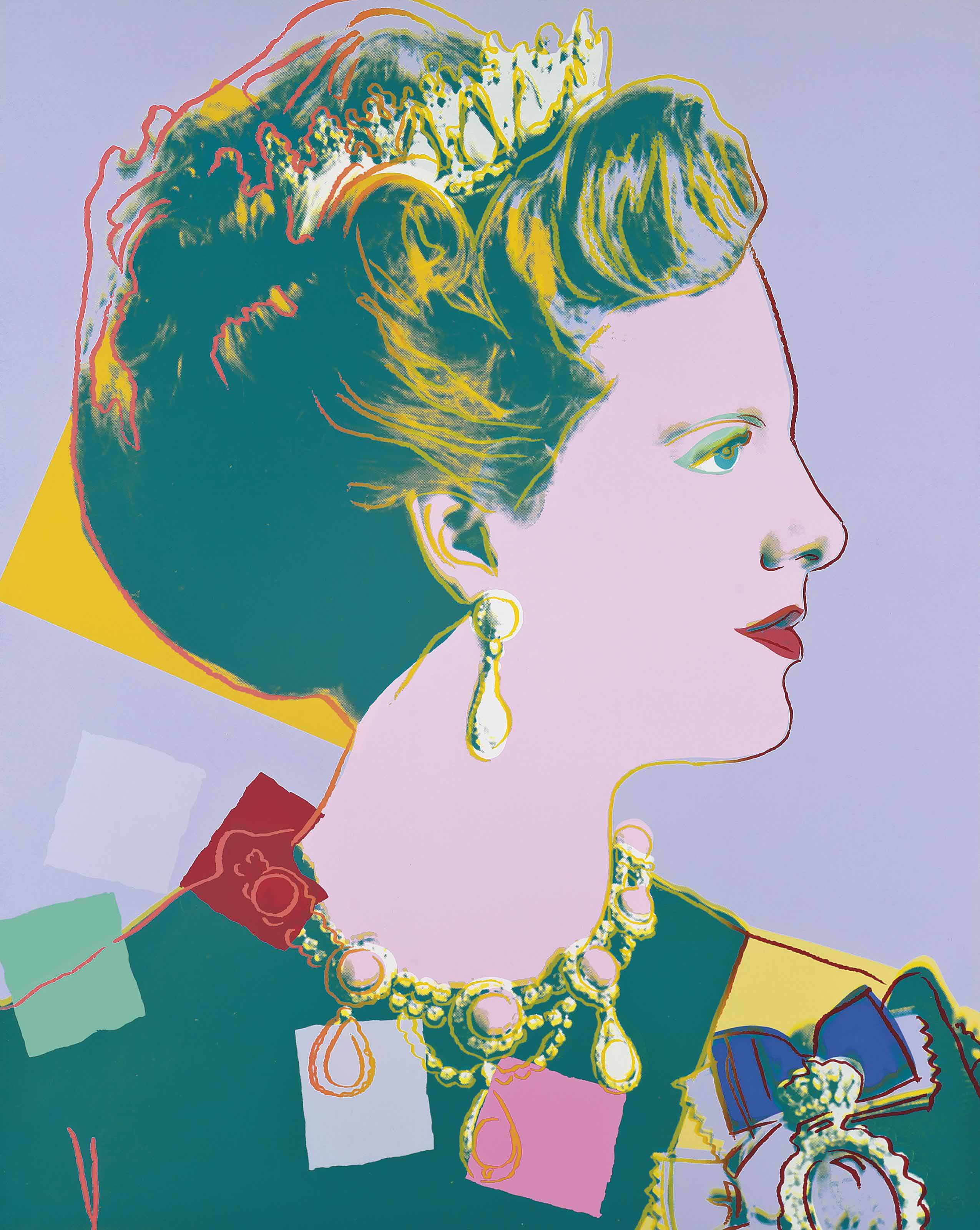 Andy Warhol — Королева Дании Маргрете II, от четырех правящих королев