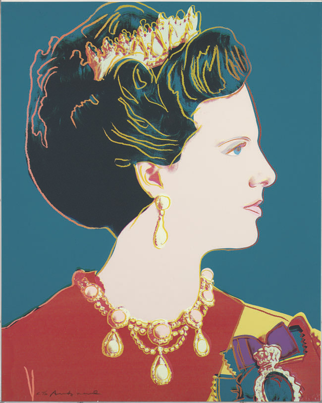 Andy Warhol — Королева Дании Маргрете II, из серии "Царствующие королевы" (Королевское издание) (F. & S. II.343A)