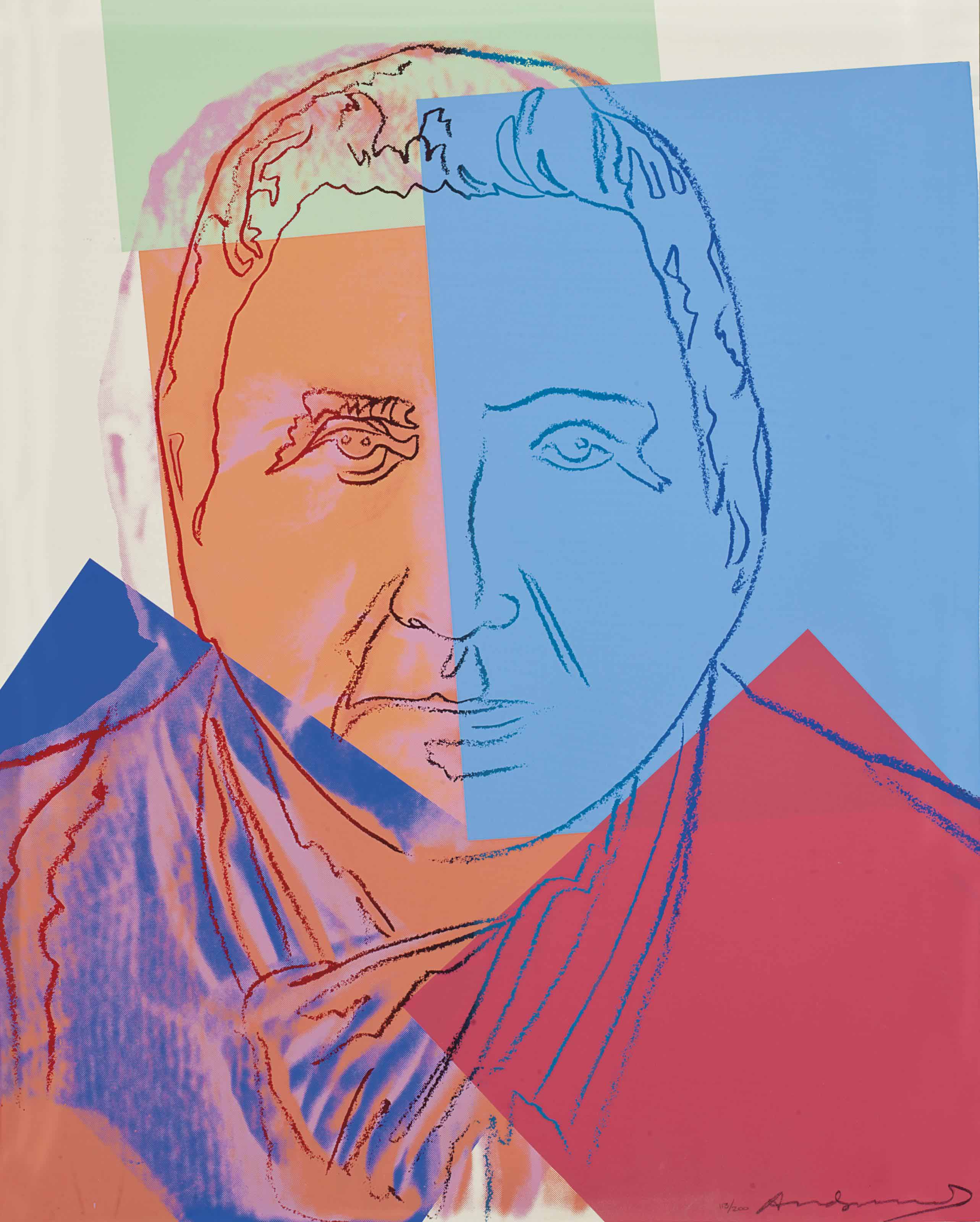 Andy Warhol — Гертруда Стайн, из "Десяти портретов евреев двадцатого века" (F. & S. II.227)