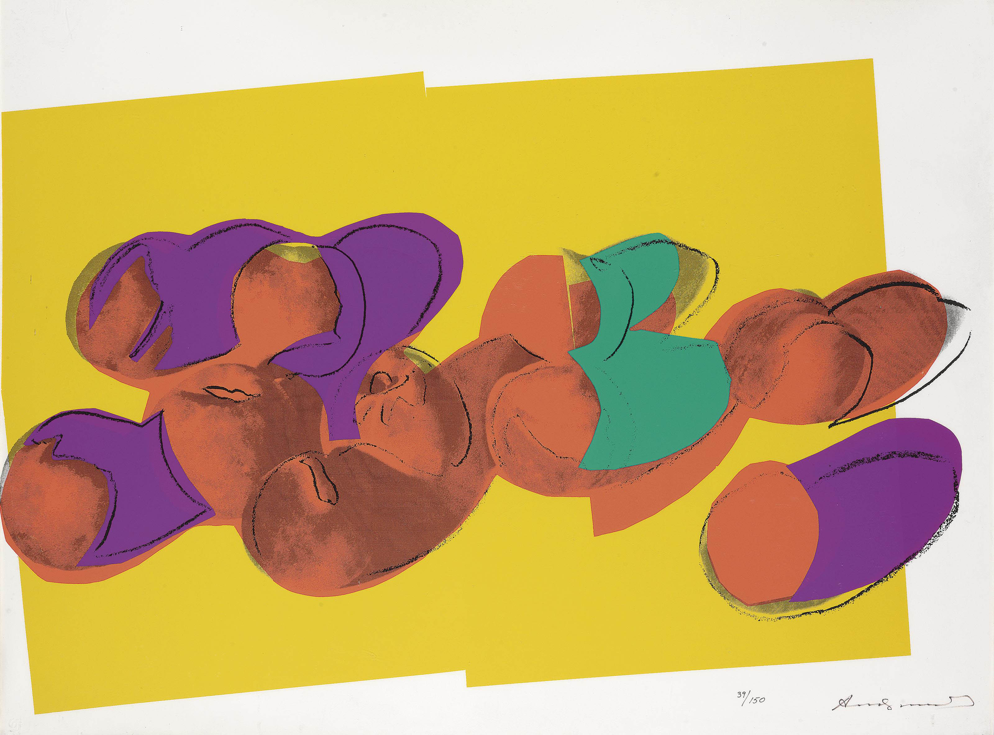 Andy Warhol — Персики из серии "Космические фрукты: натюрморты" (F. & S. II.202)