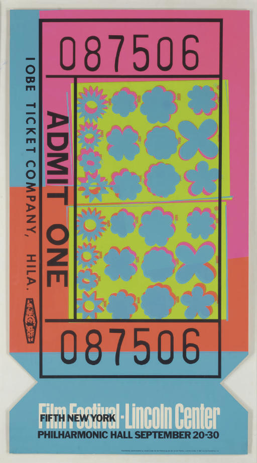 Andy Warhol — Билет в Линкольн-центр (F. & S. 19)