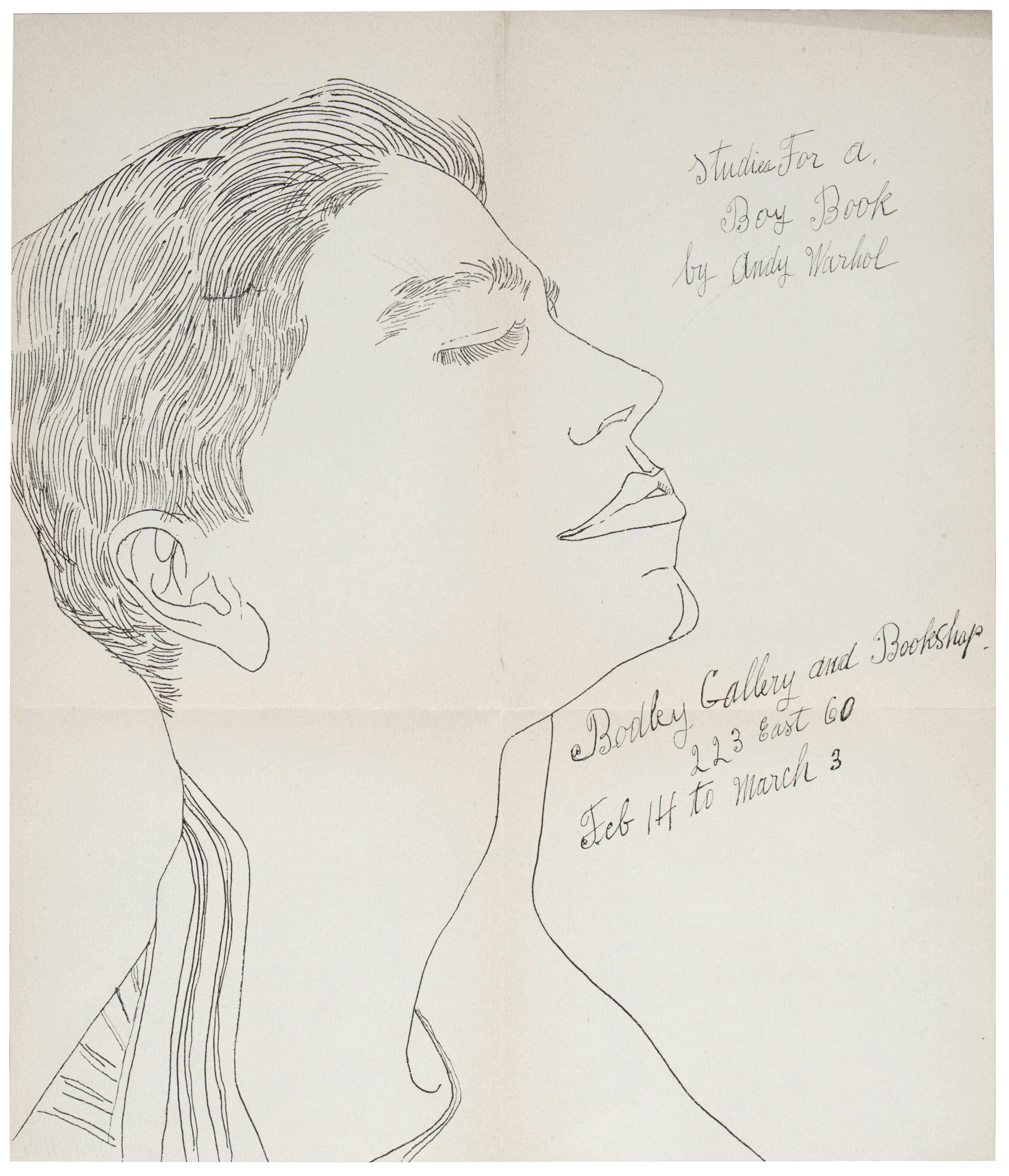 Andy Warhol — Книга "Этюды для мальчика" (анонс галереи Бодли)