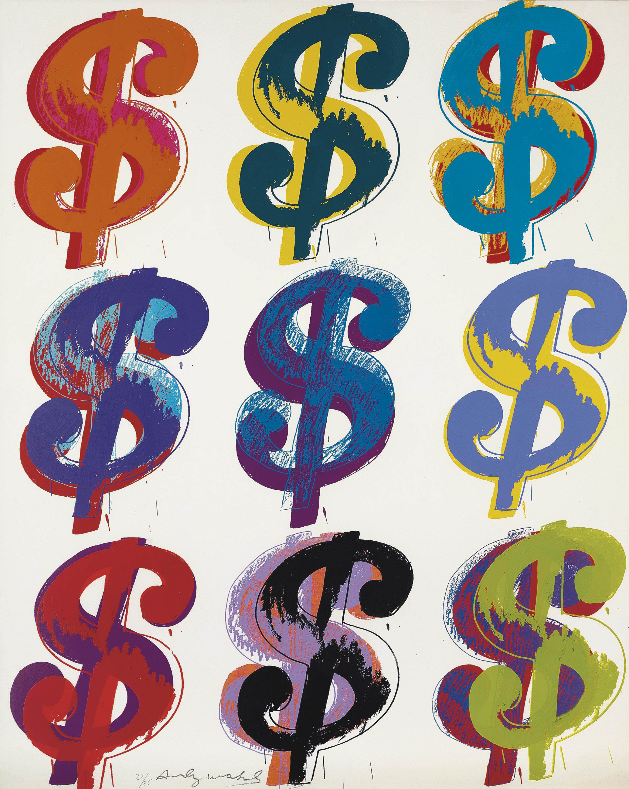 Andy Warhol — $ (9) (см. F. & S. II.285-286)