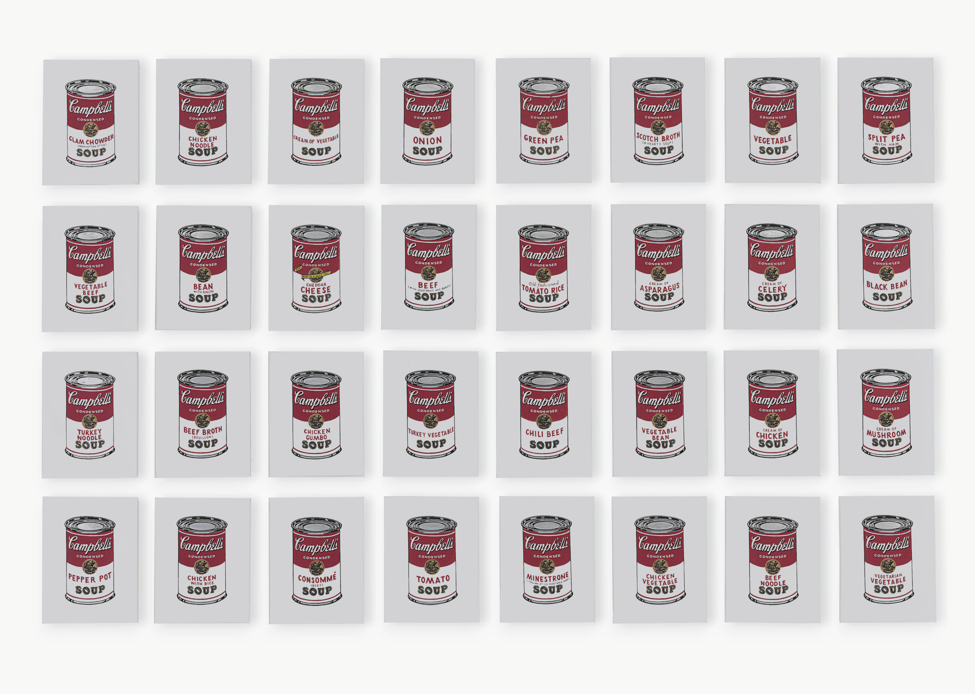 Andy Warhol — "Энди Уорхол, "32 банки супа Кэмпбелл", 1962"