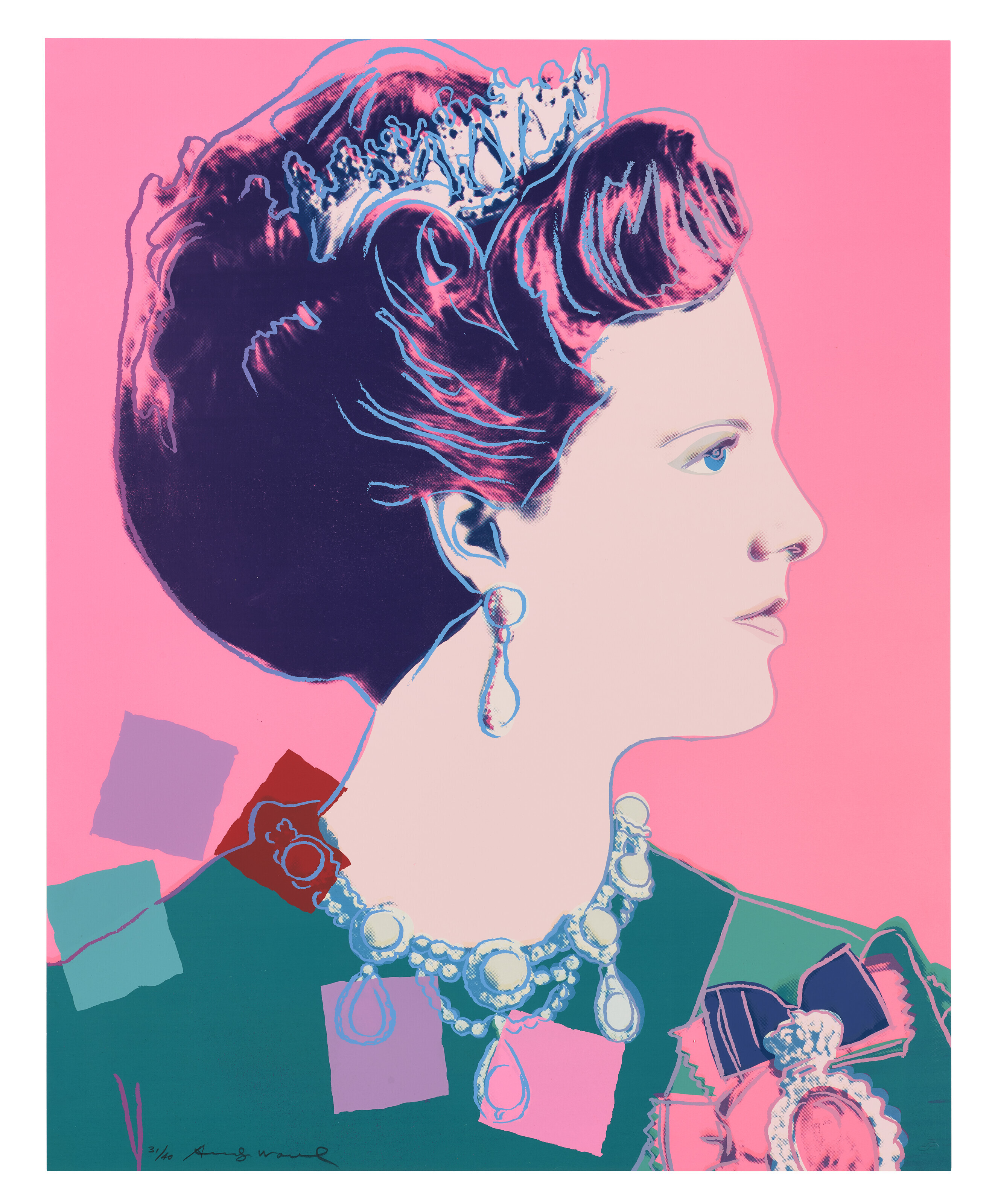 Andy Warhol — Королева Дании Маргрете II, от: Правящие королевы