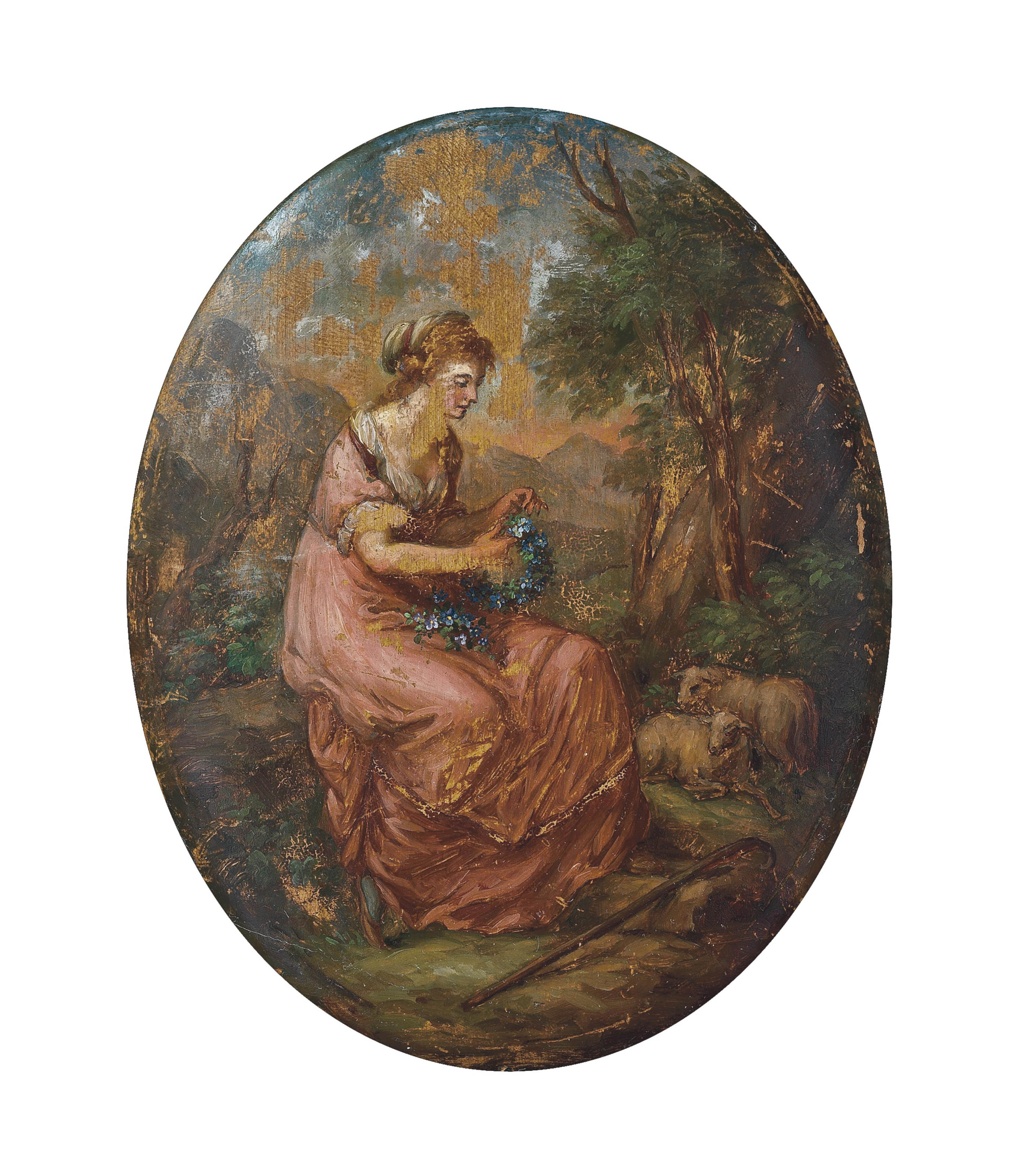 Angelica Kauffmann — Пастушка на фоне пейзажа