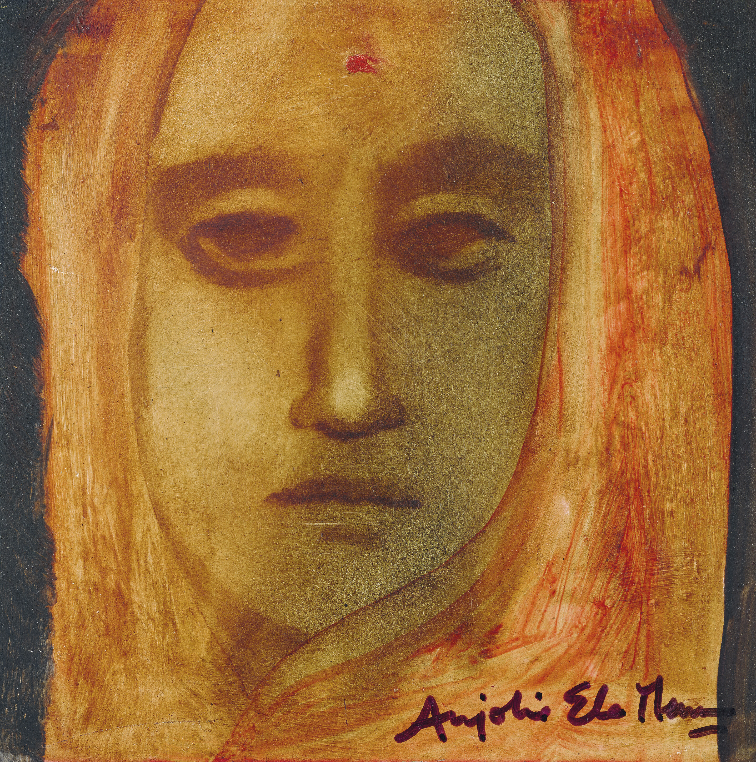 Anjolie Ela Menon — Без названия (Женщина в шали); Без названия (Леди), изображение 3