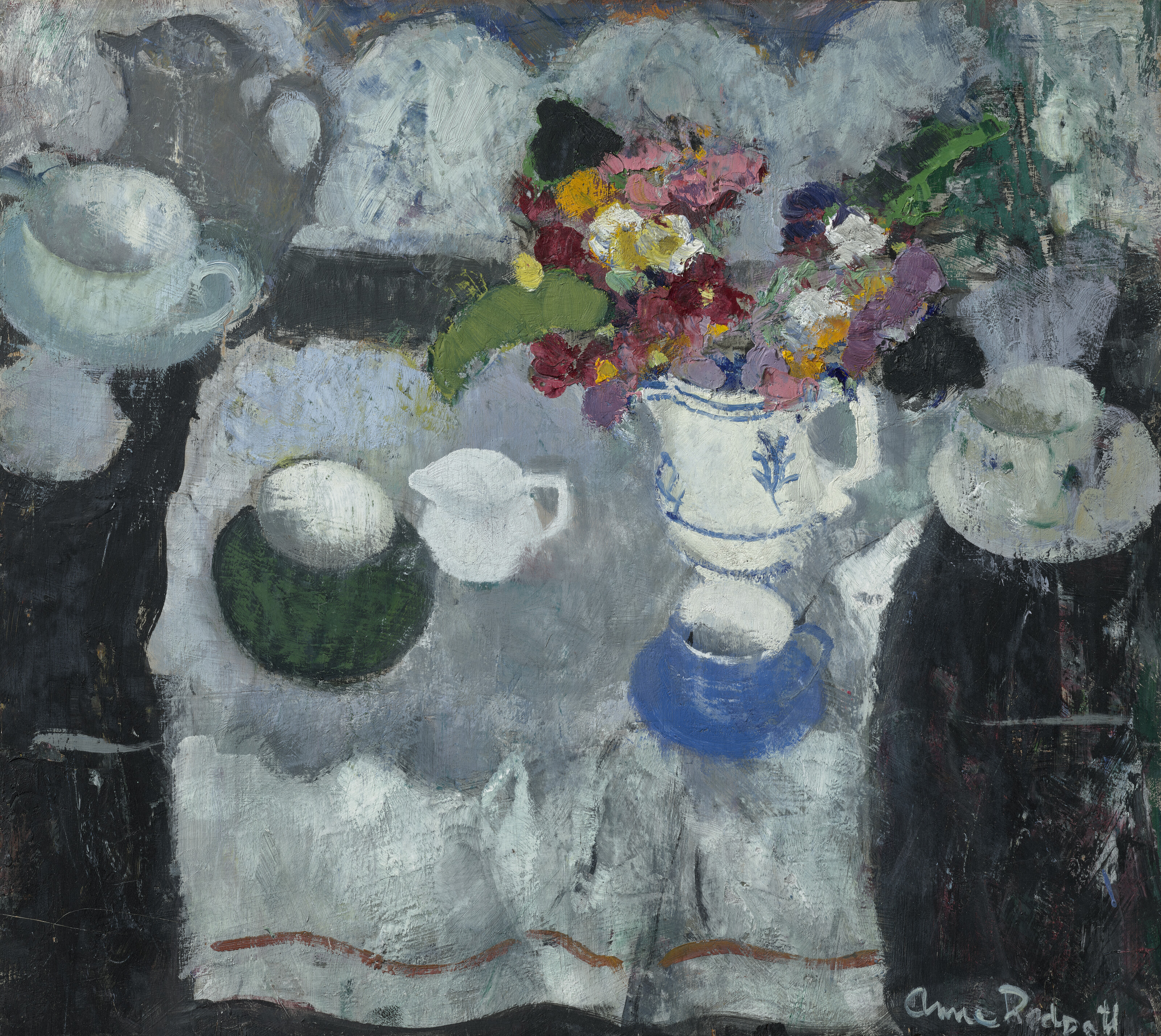 Anne Redpath — Натюрморт с цветами в кувшине