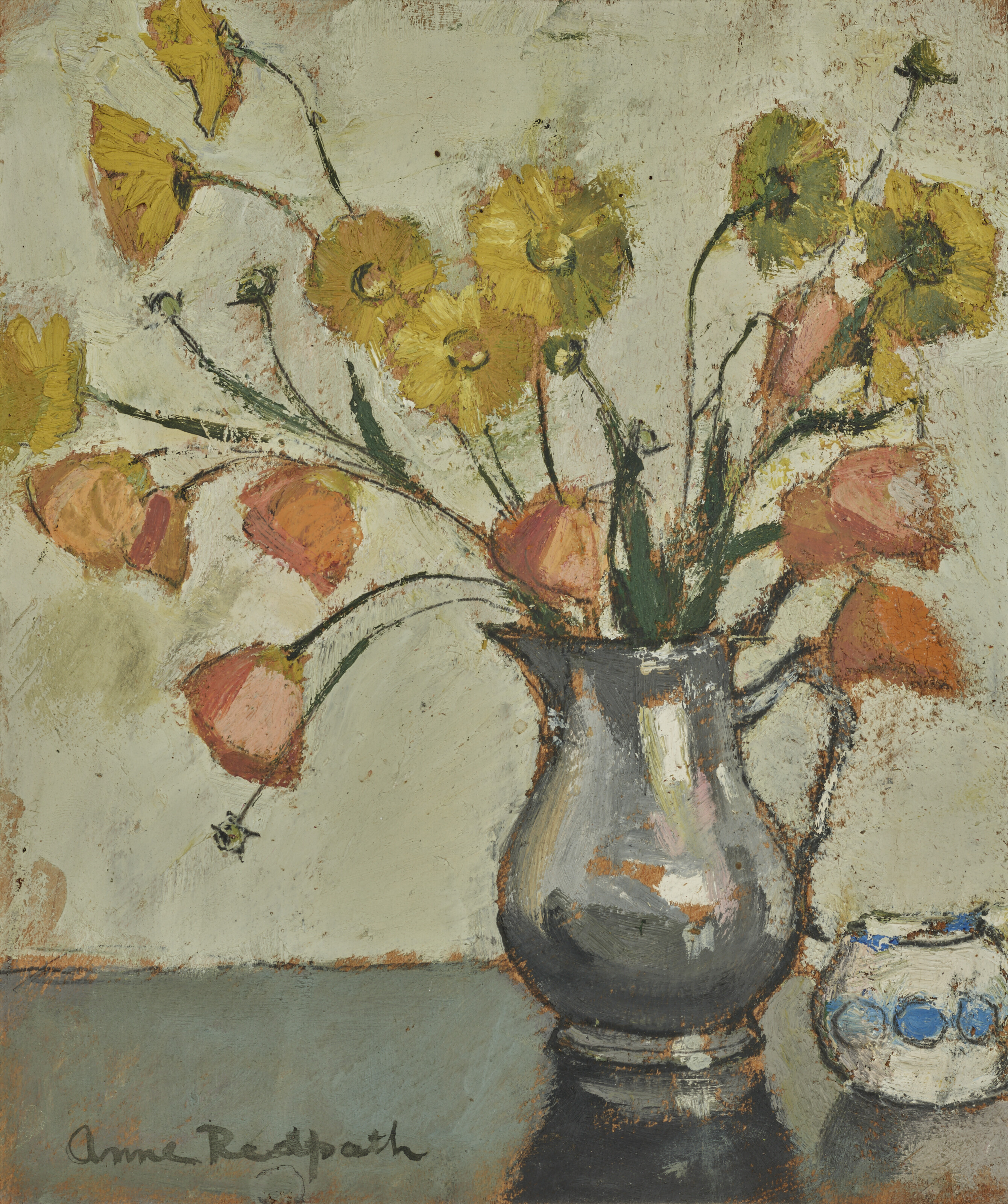 Anne Redpath — Натюрморт с кувшином цветов