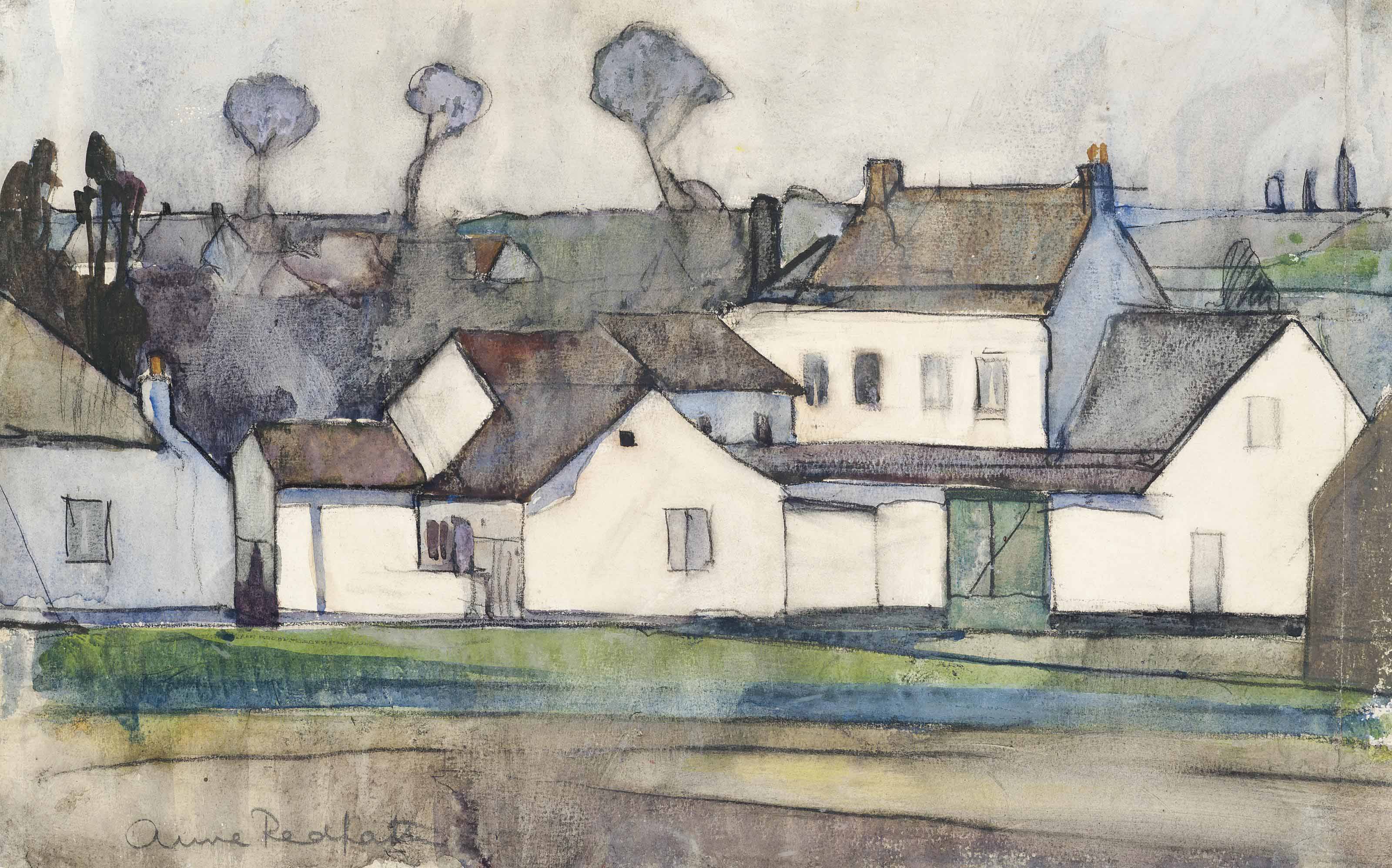 Anne Redpath — Коттеджи, Северная Франция