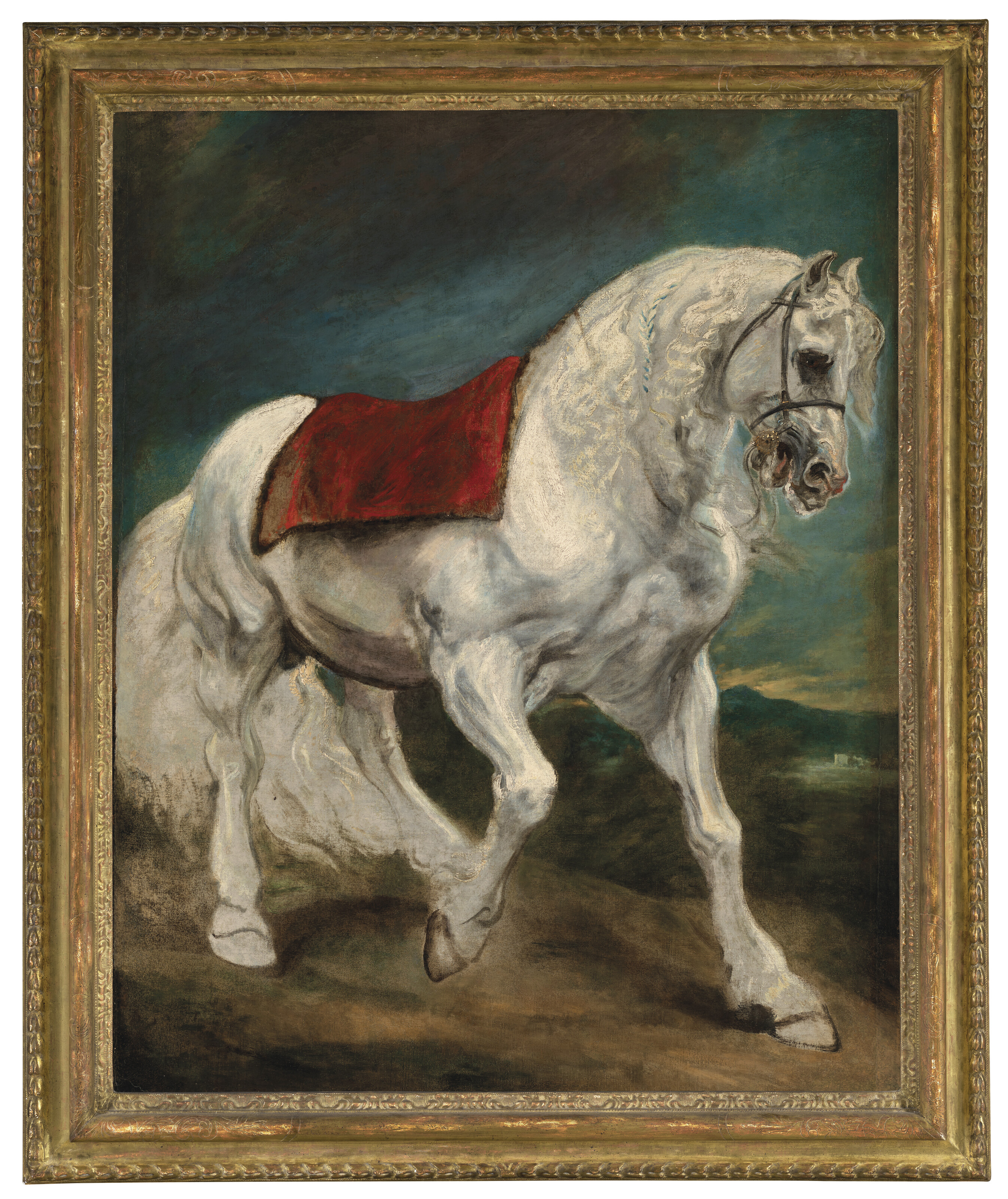Anthony van Dyck — Андалузская лошадь (справа) ; Лесной пейзаж – набросок (оборотная сторона), изображение 2