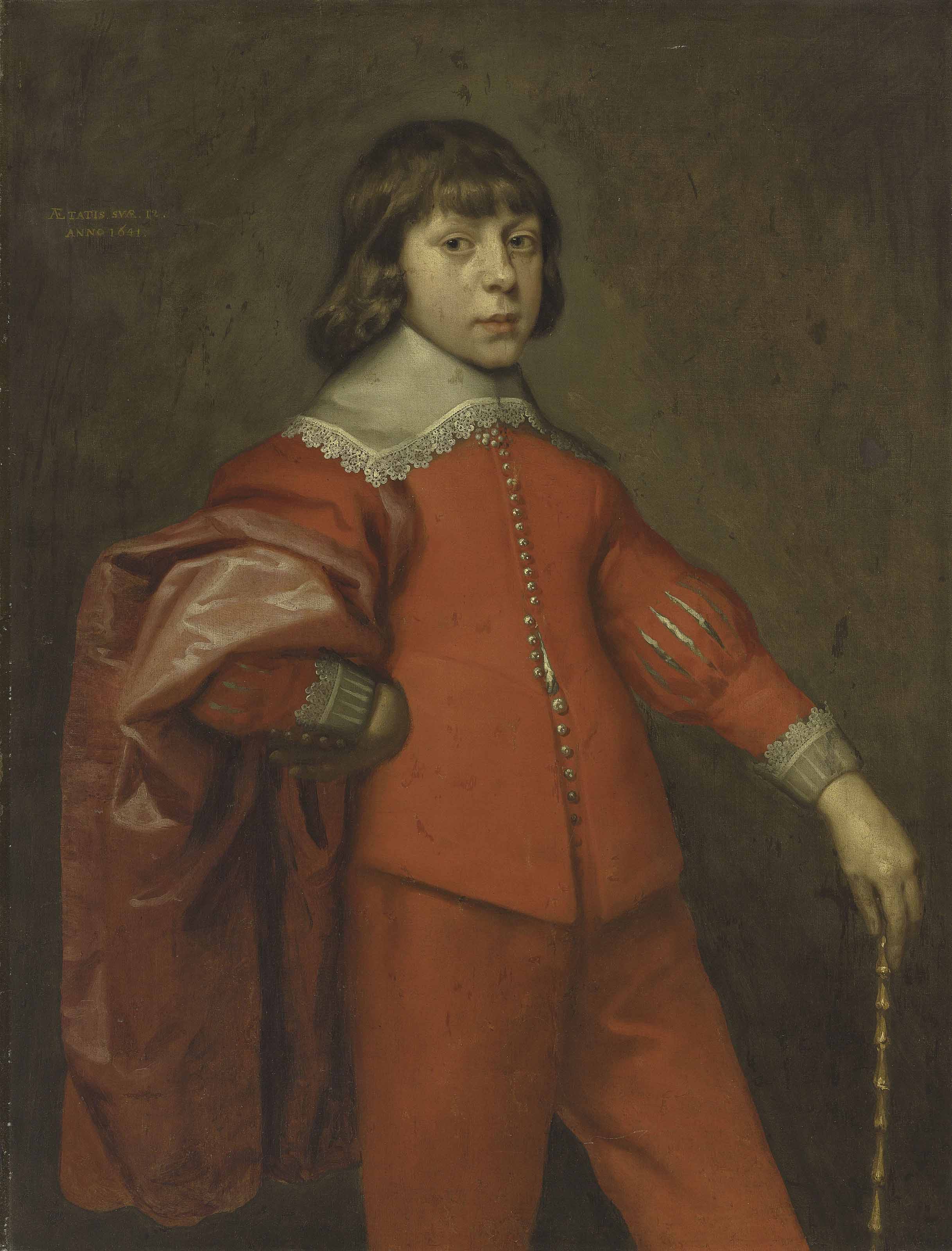 Anthony van Dyck — Портрет мальчика, традиционно идентифицируемого как Чарльз, принц Уэльский, впоследствии король Карл II (1660-1685), в три четверти роста