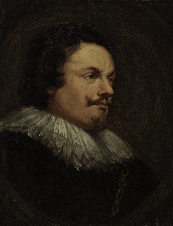 Anthony van Dyck — Портрет джентльмена, во весь рост, в раскрашенном овале
