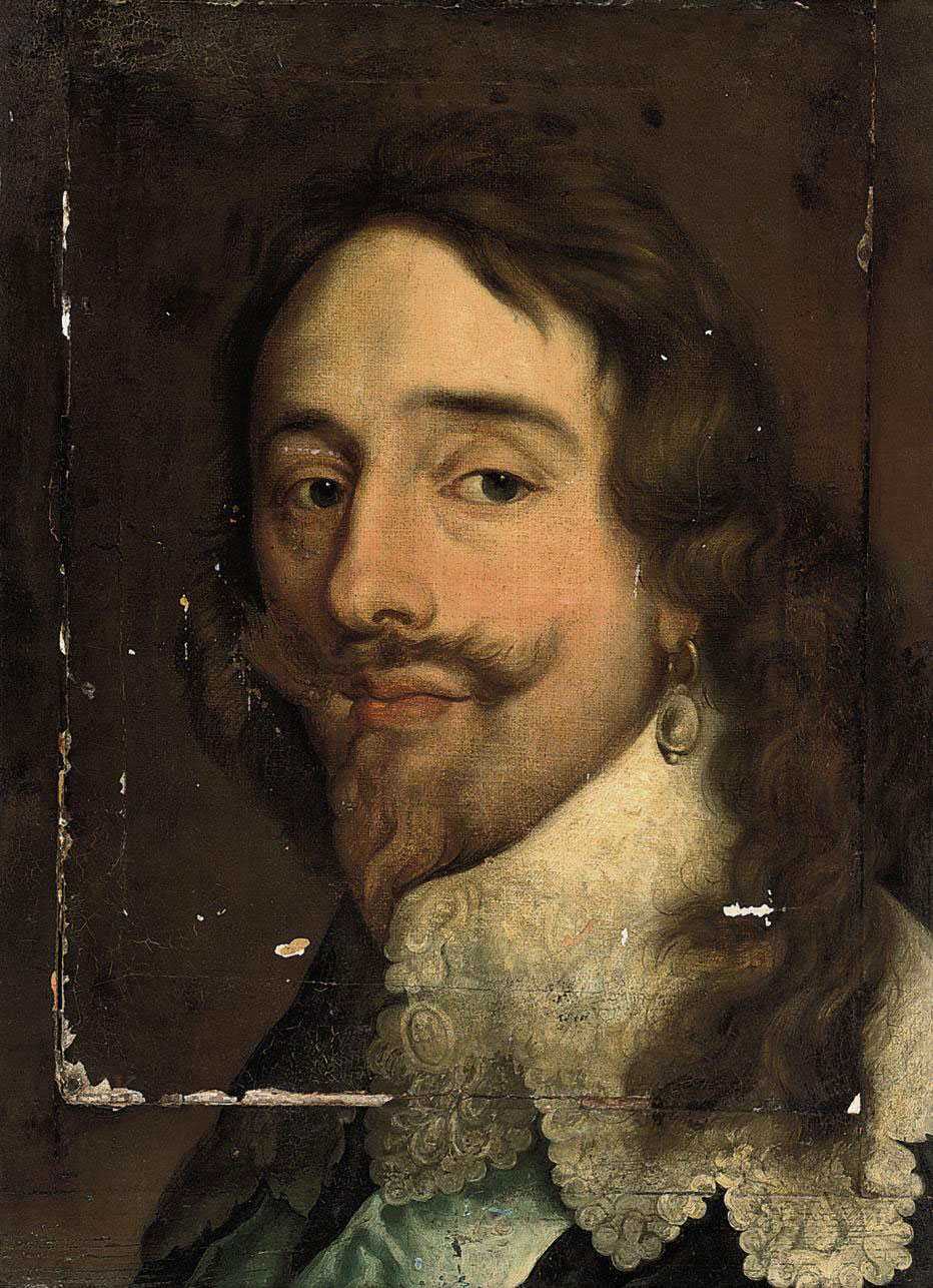 Anthony van Dyck — Портрет короля Карла I (1600-1649), во весь рост, в кружевном воротничке, с орденской лентой Подвязки