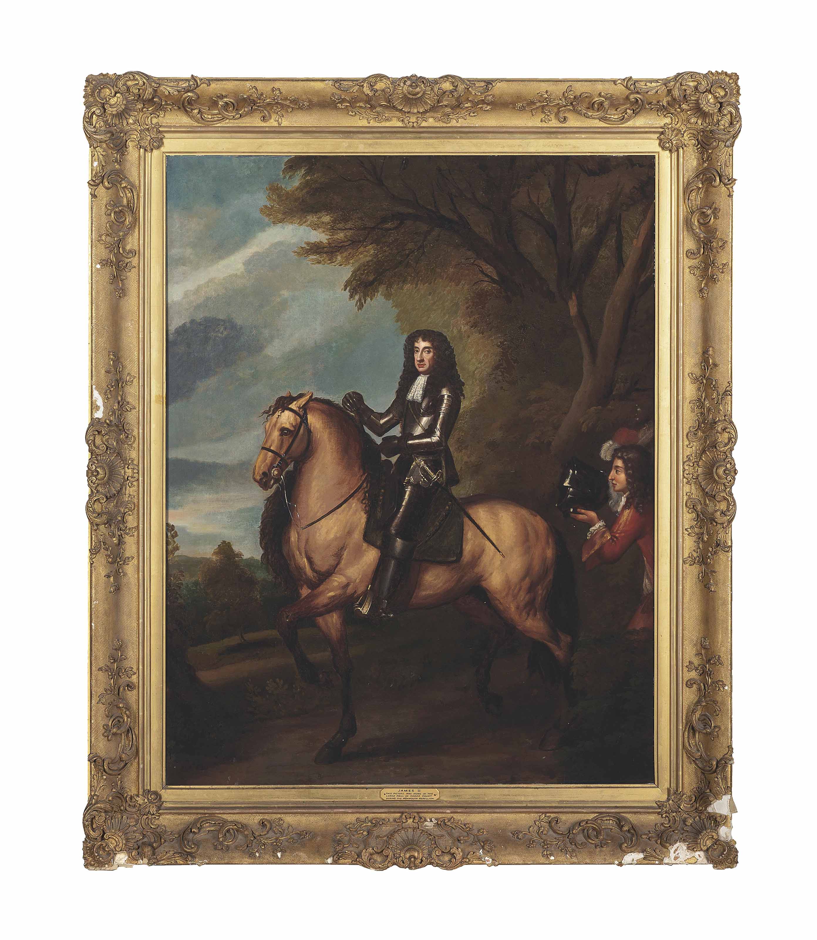 Anthony van Dyck — Конный портрет Карла I на фоне обширного пейзажа
