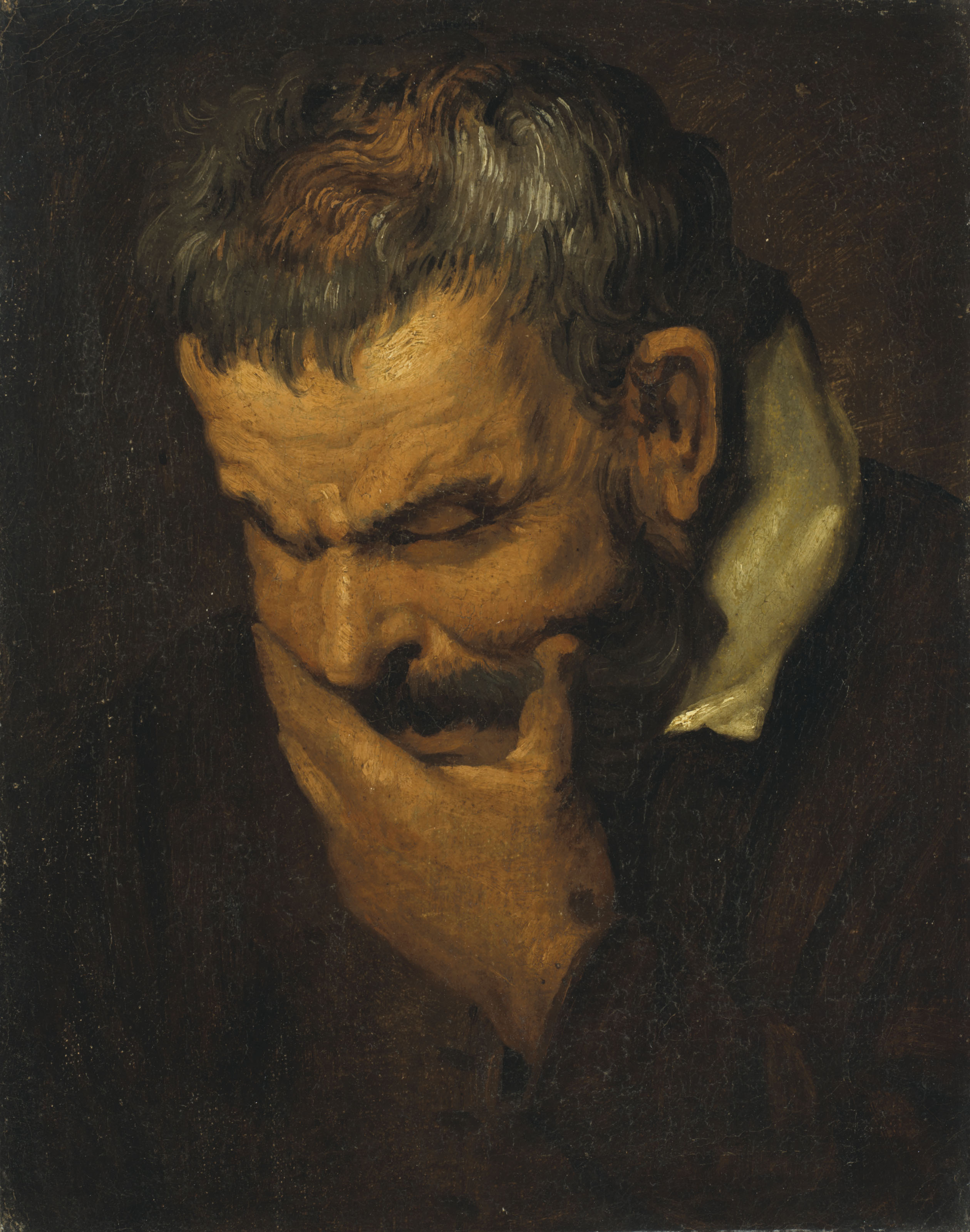 Anthony van Dyck — Этюд бородатого мужчины, подпирающего голову рукой