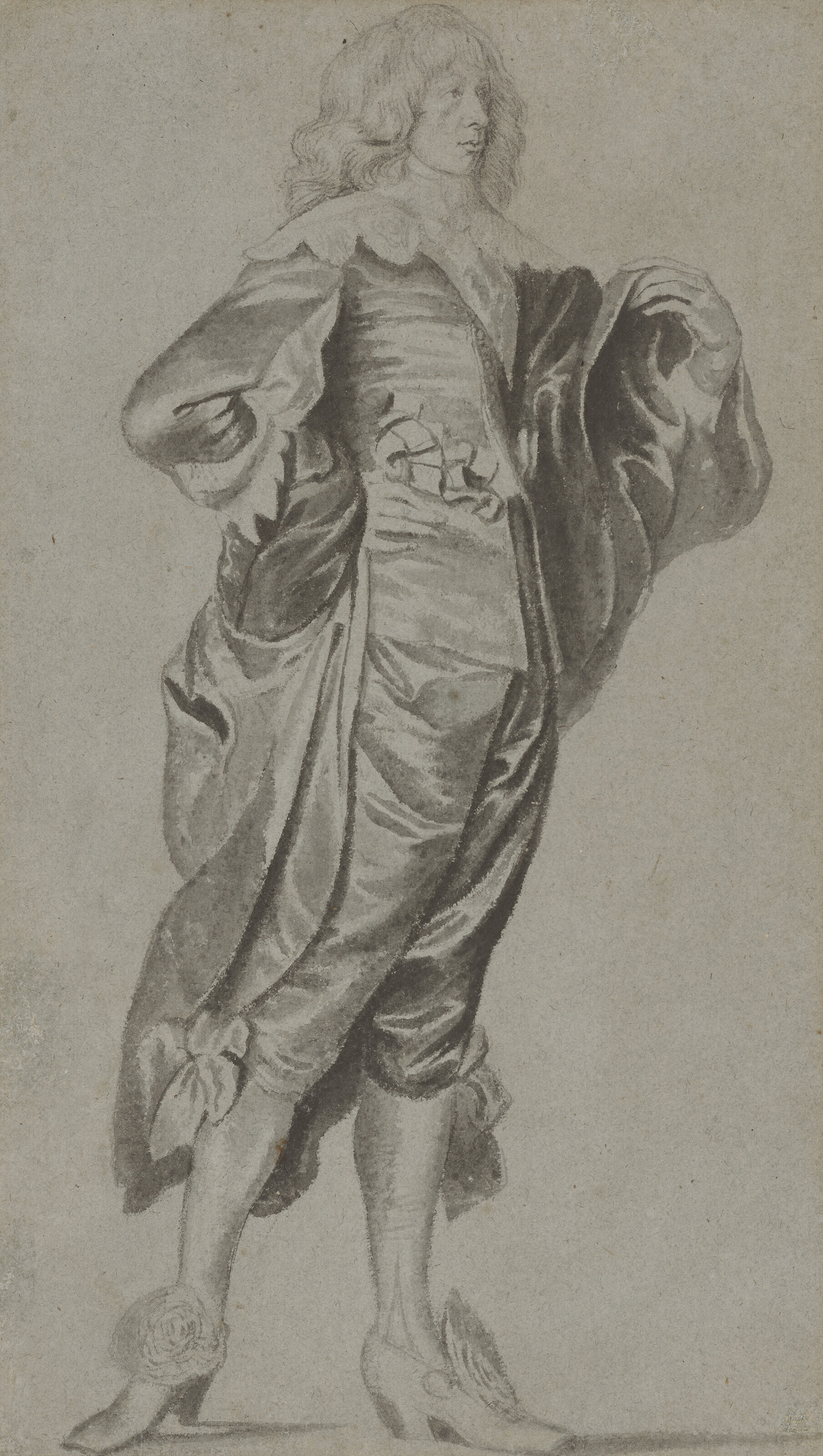 Anthony van Dyck — Портрет Чарльза Герберта, лорда Герберта Шурландского, в полный рост, обращенный вправо (справа налево); Кабинет драпировки (слева направо), изображение 1
