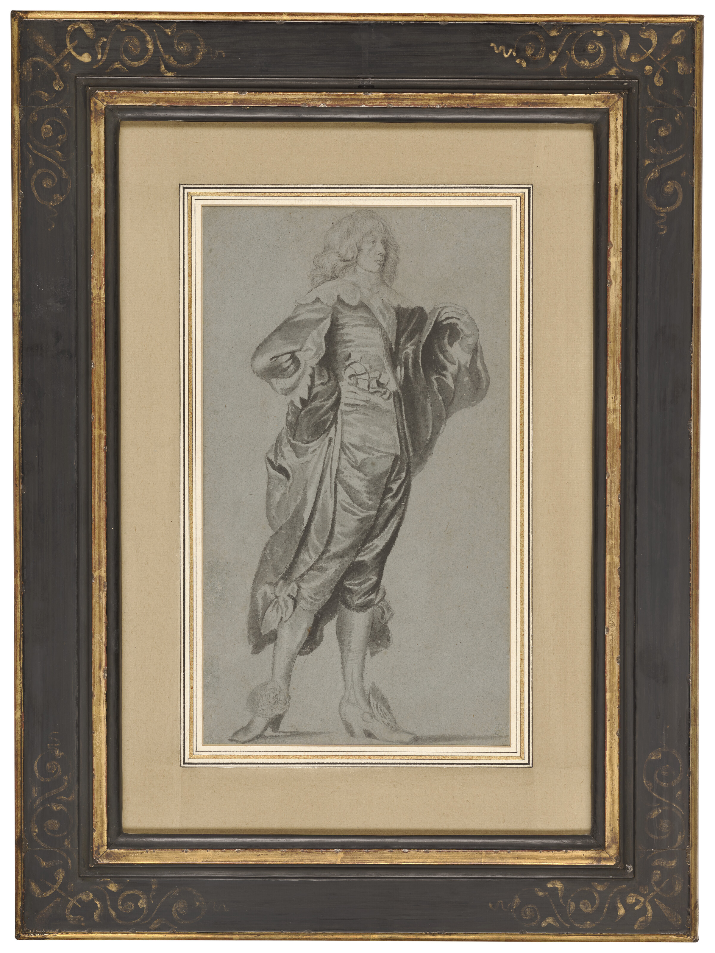 Anthony van Dyck — Портрет Чарльза Герберта, лорда Герберта Шурландского, в полный рост, обращенный вправо (справа налево); Кабинет драпировки (слева направо), изображение 2