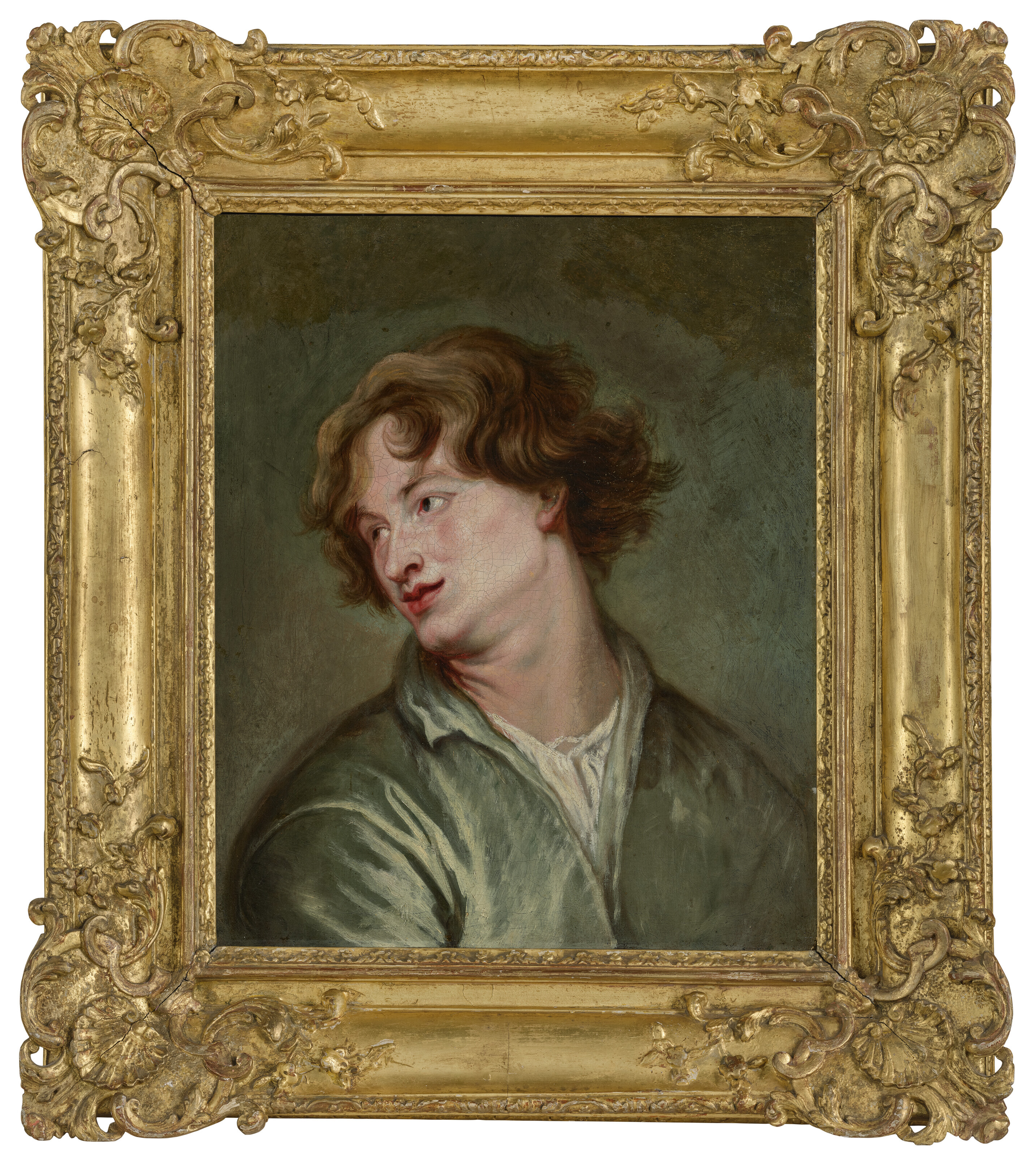 Anthony van Dyck — Портрет джентльмена, во весь рост, в зеленой рубашке