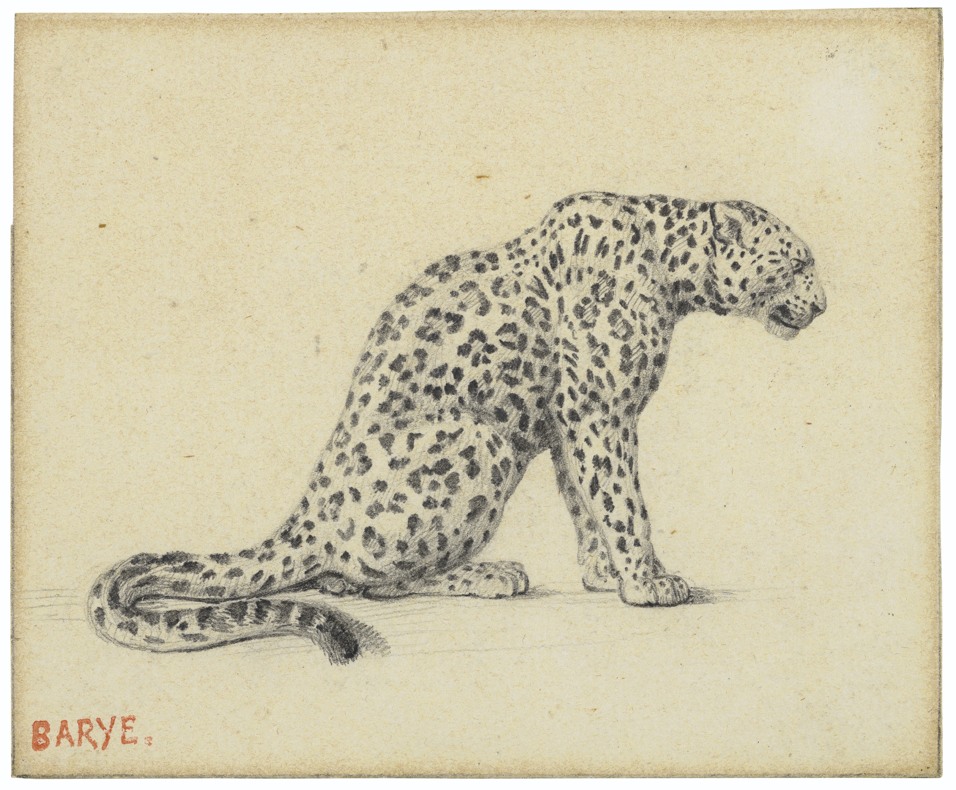 Antoine-Louis Barye — Сидящий леопард