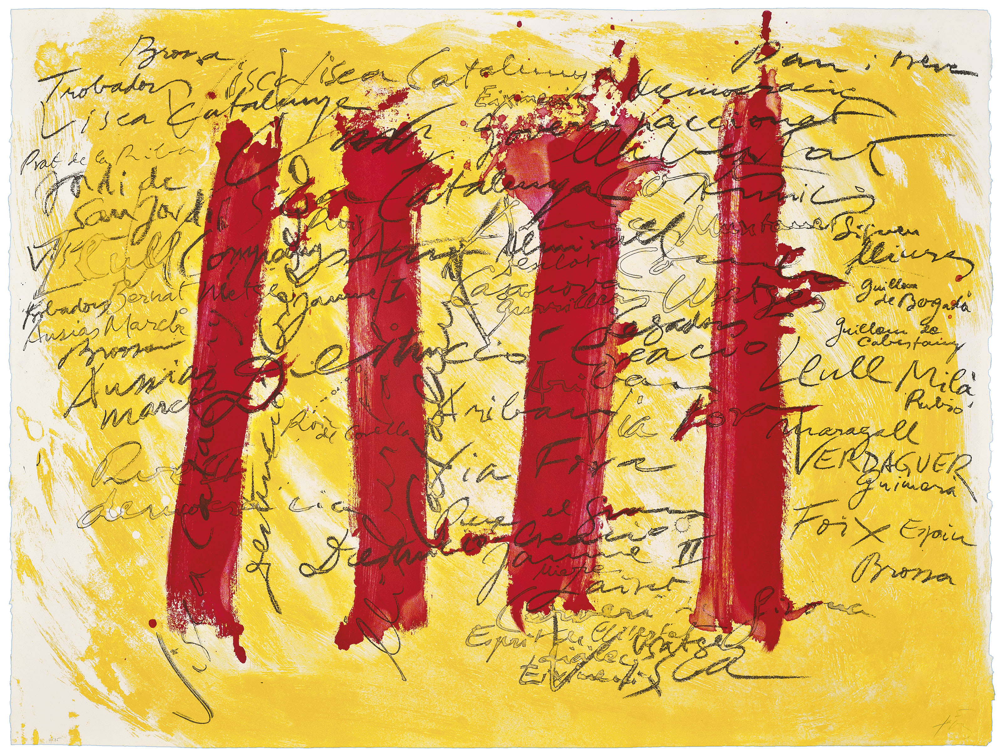 Antoni Tàpies — Каталонская сюита, Лас-Эстампас-де-ла-Комета; Густаво Гили, Барселона, 1972 (Гальфетти 302-306), изображение 2