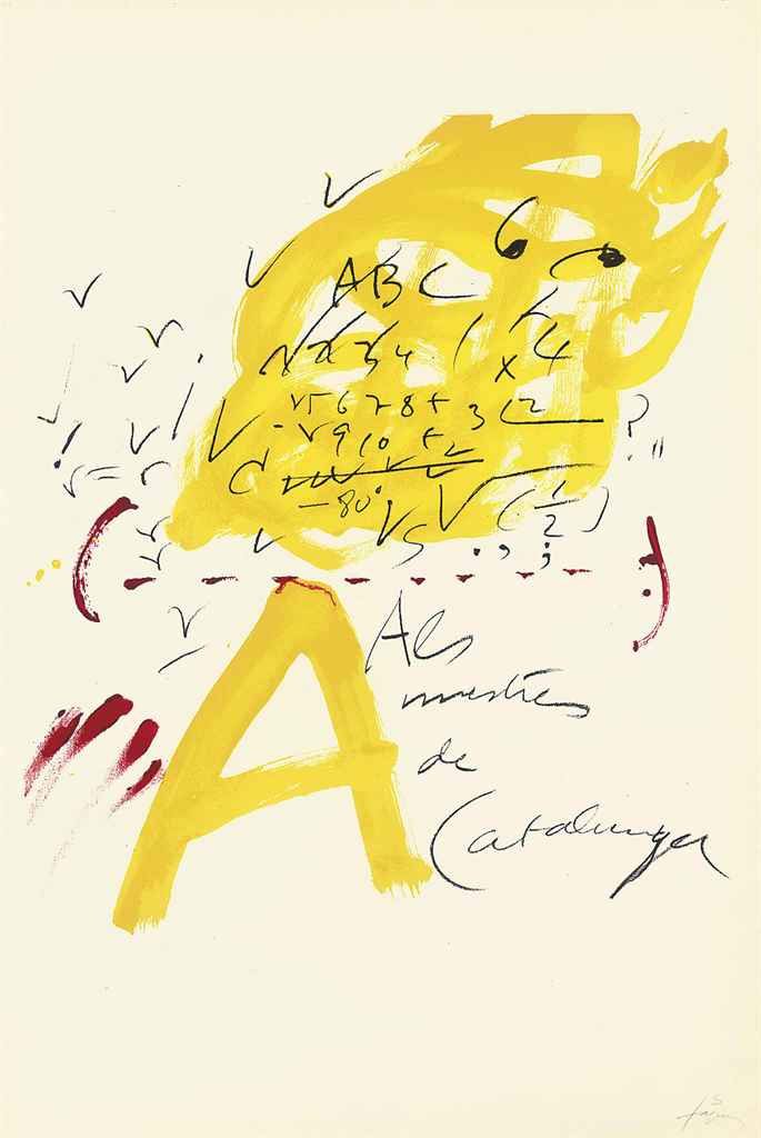 Antoni Tàpies — Одна тарелка, от : Als Mestres de Catalunya (Galfetti 489)