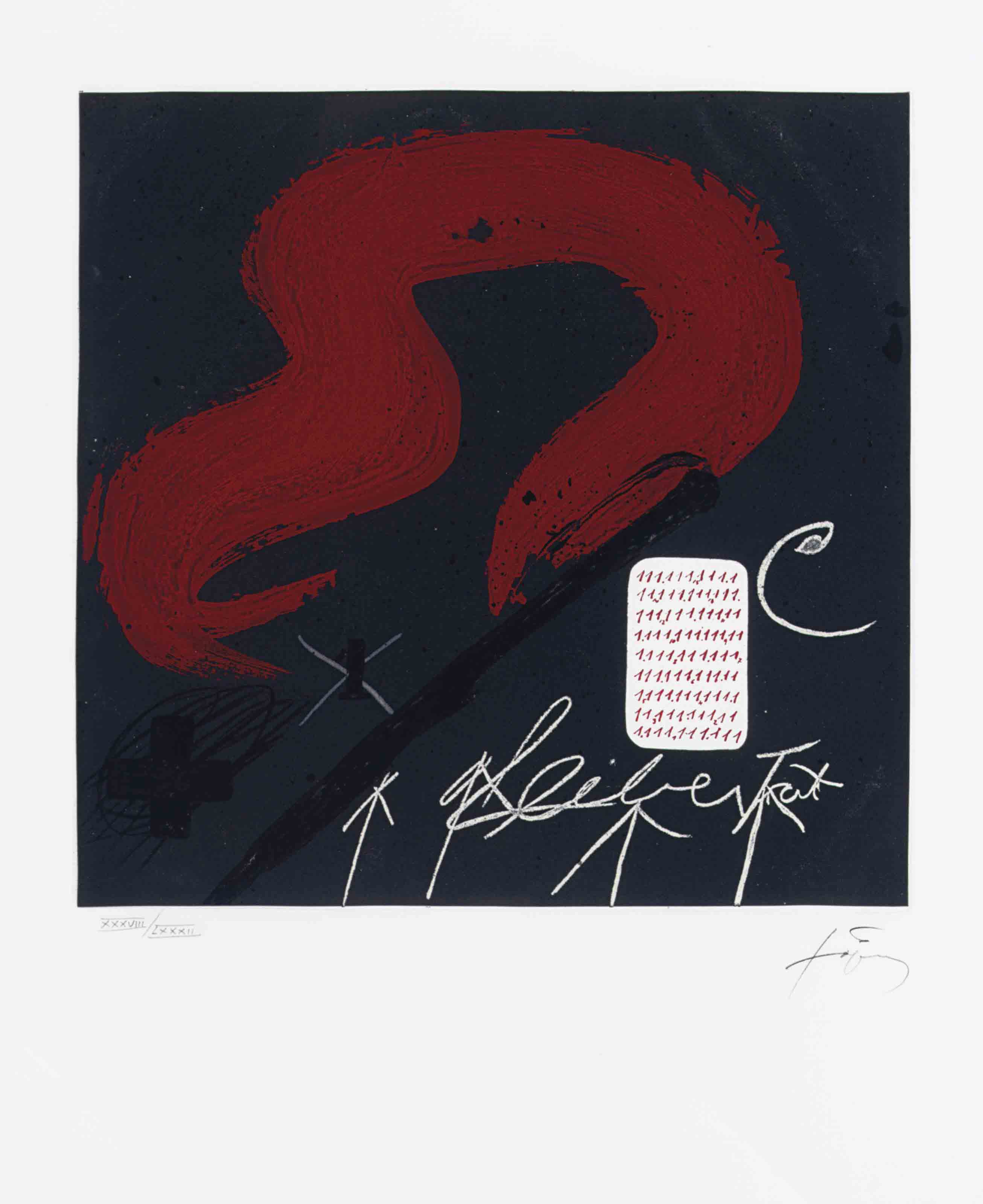 Antoni Tàpies — Синта Роха, из "У но эс Нингу" (Гальфетти, 725)