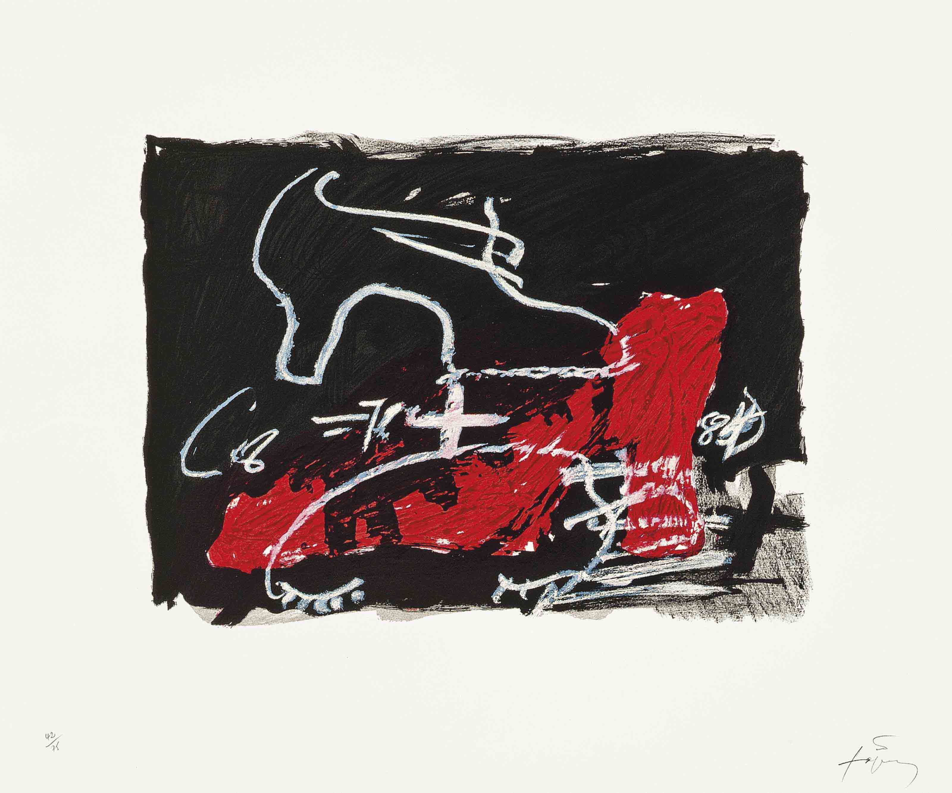 Antoni Tàpies — Две цепочки (Galfetti 1007)