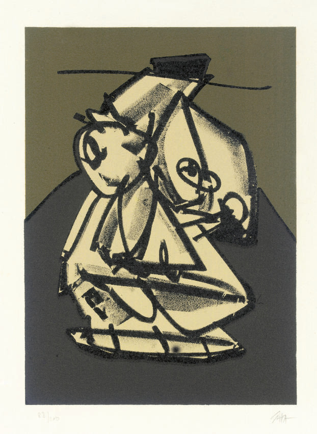 Antonio Saura — Марсель Моро, Портреты, Художественное ателье Clot., Париж, 1986