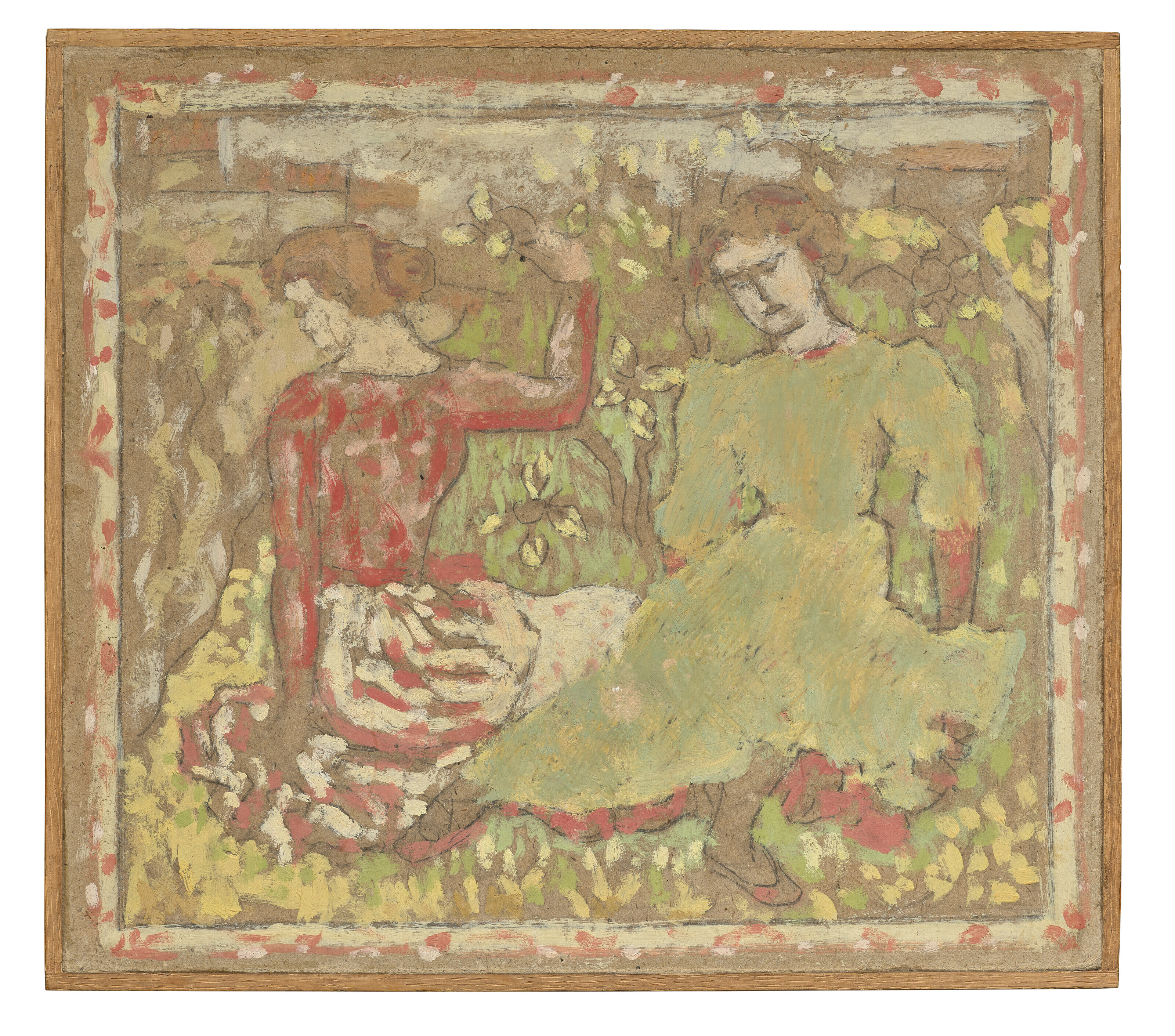 Aristide Maillol — Двое молодых женщин танцуют в церкви, проект таписсерии, изображение 2