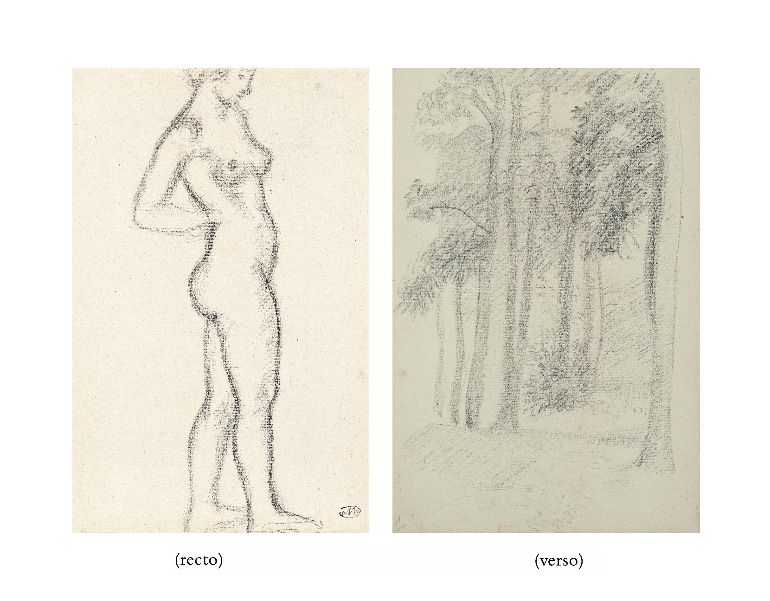 Aristide Maillol — Новая дебютантка (спереди); Деревья (сзади)