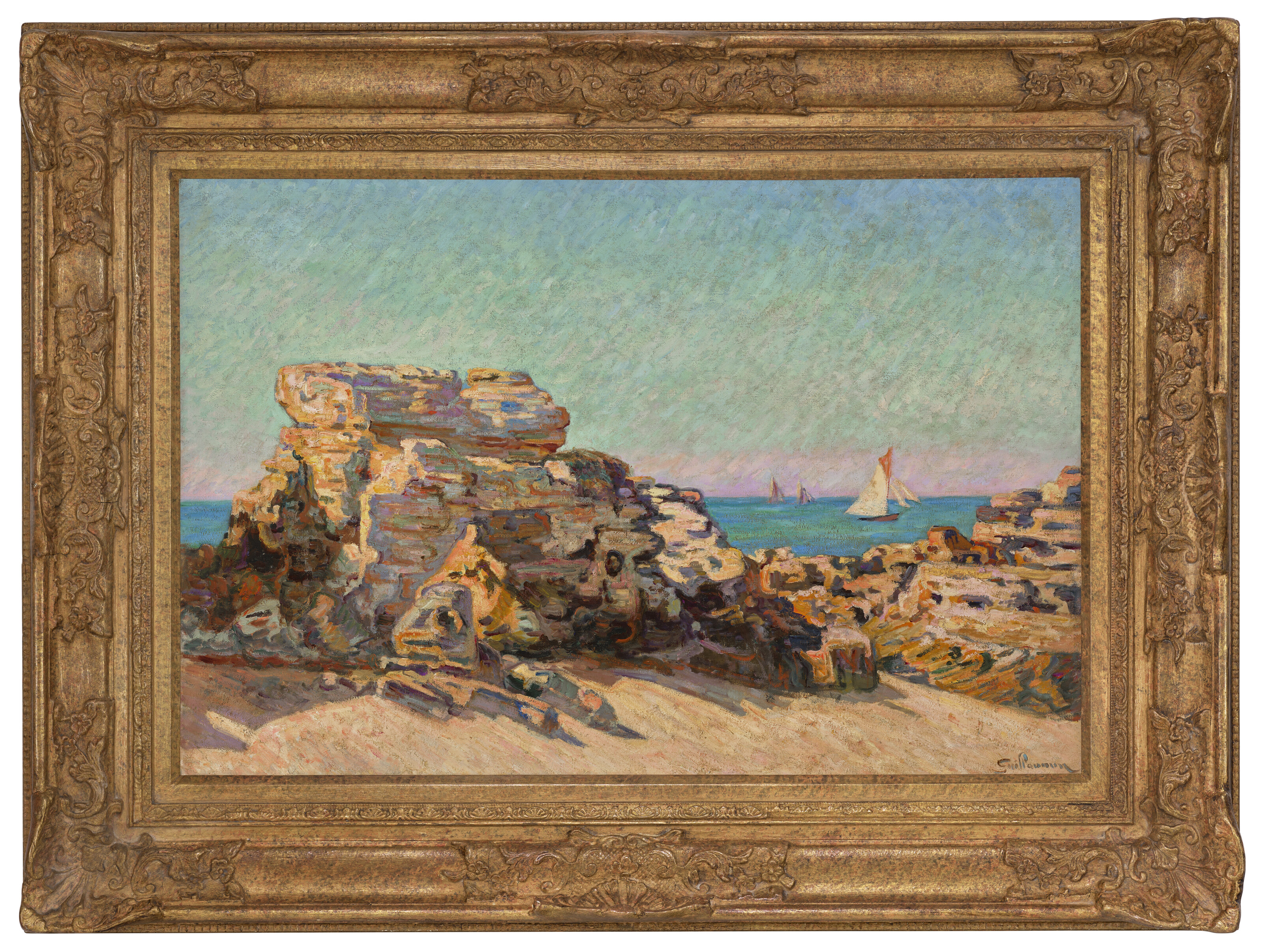 Armand Guillaumin — Ле-роше-дю-Платен в Сен-Пале, изображение 3