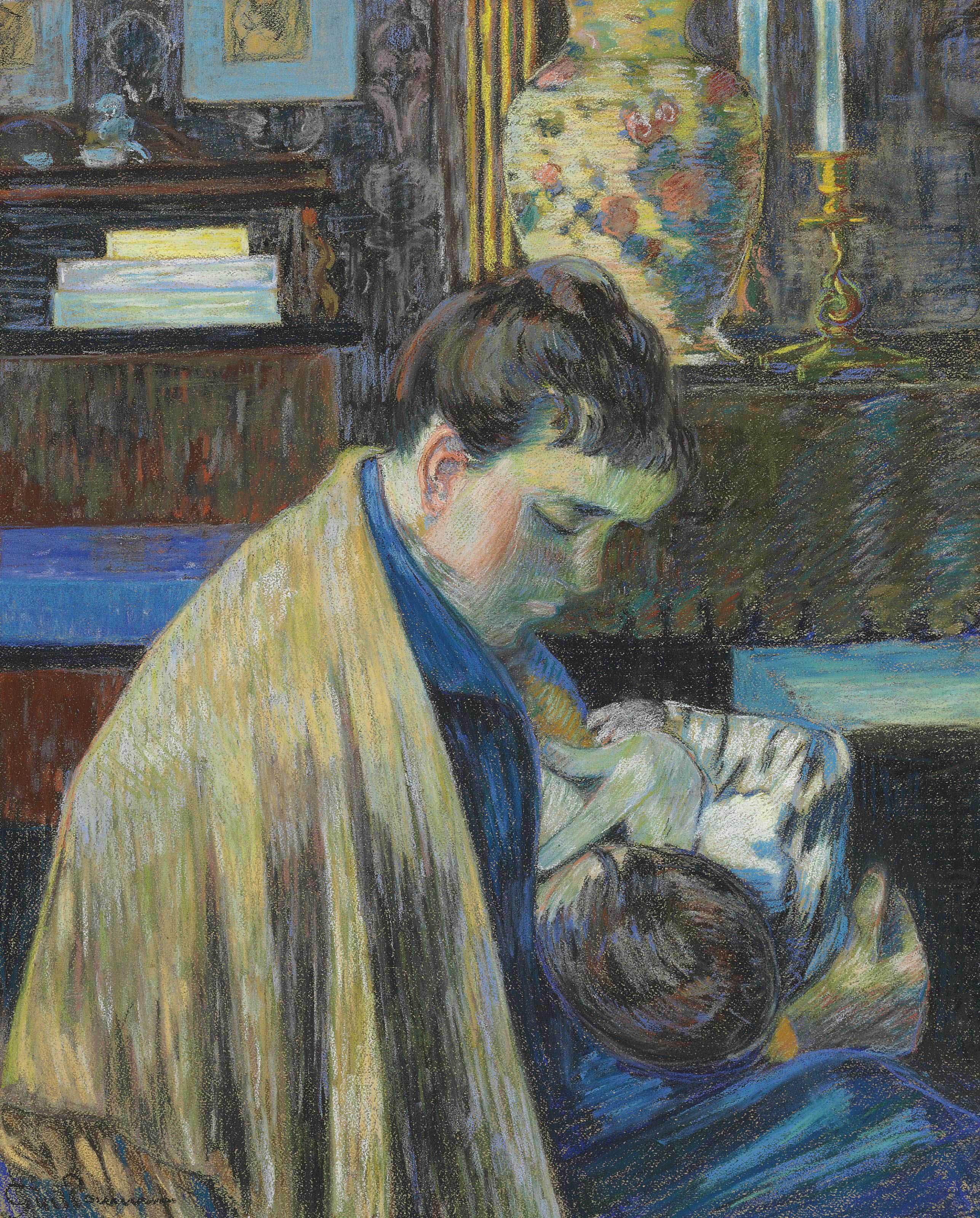 Armand Guillaumin — Мадам Гийомен и дочь Маргарита