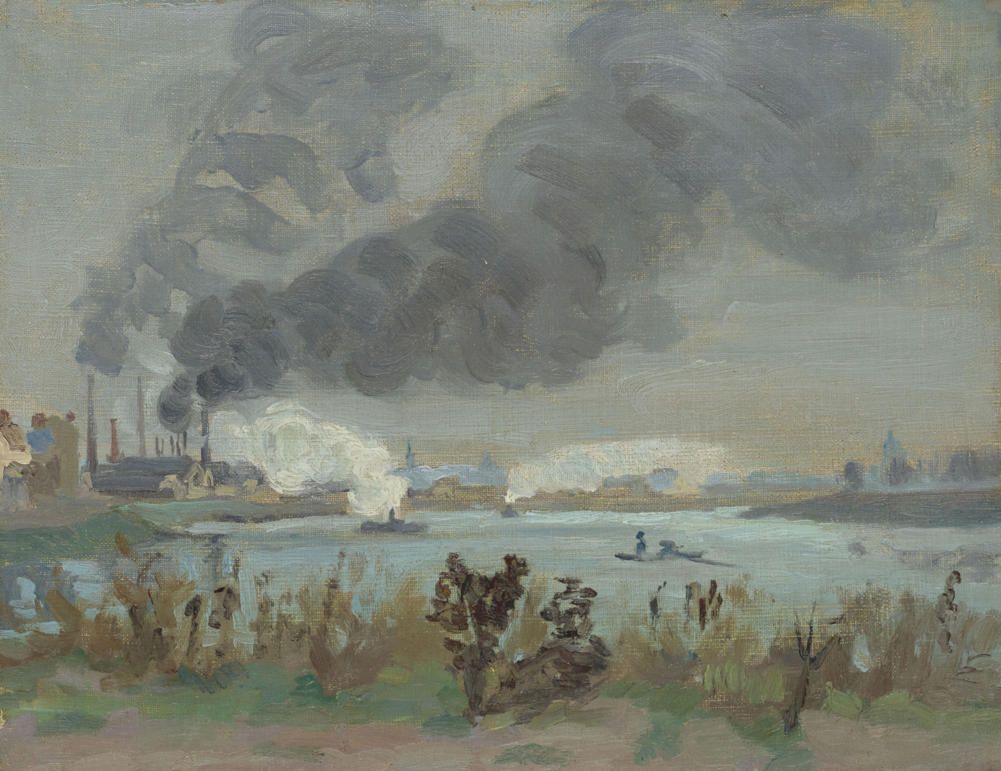 Armand Guillaumin — На берегу Сены в Иври