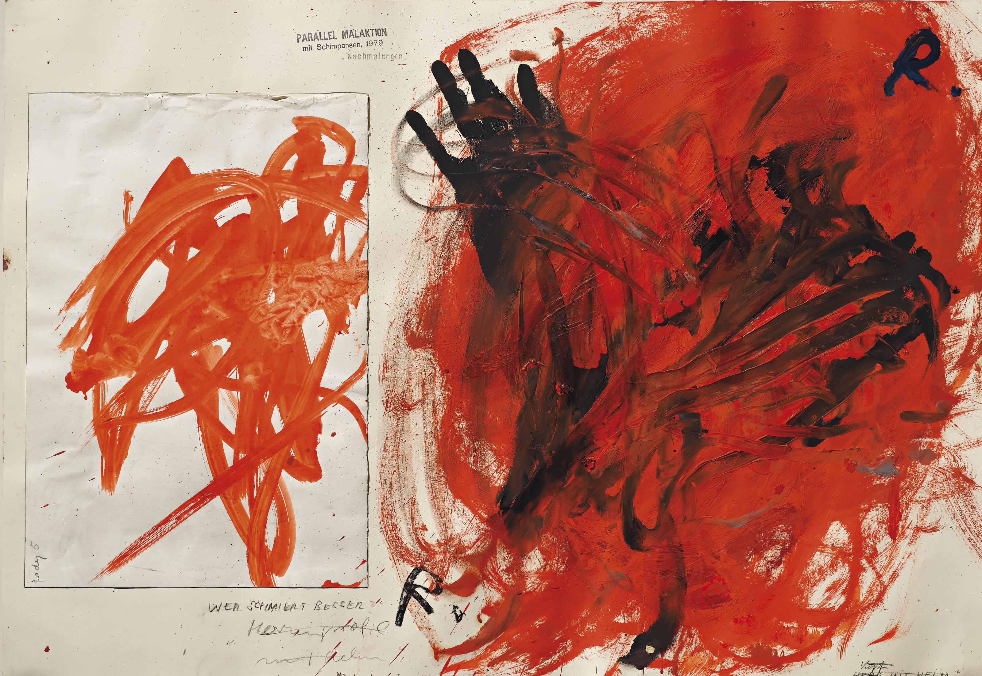 Arnulf Rainer — Parallel Malaktion mit Schimpansen (Параллельная живопись с участием шимпанзе)