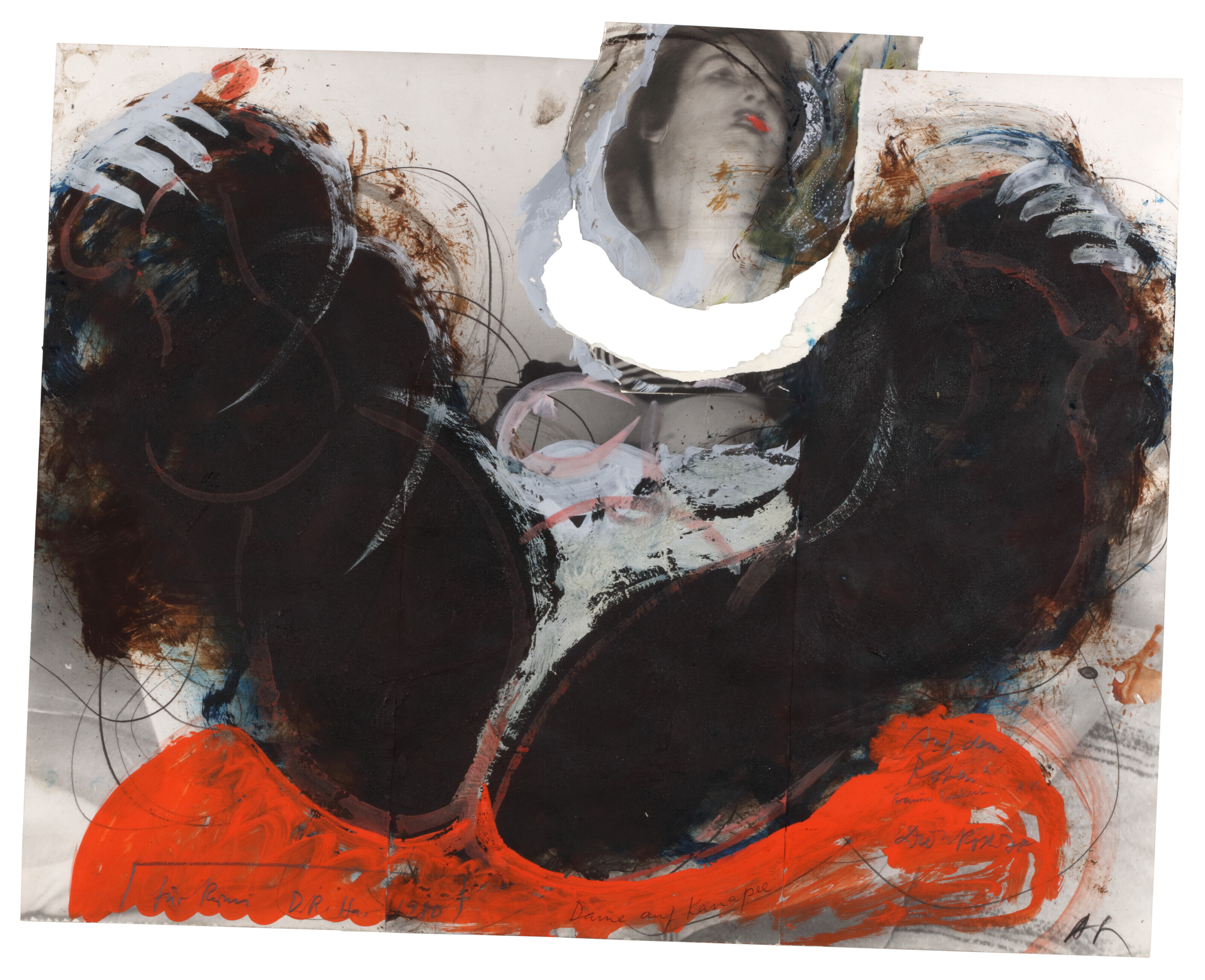 Arnulf Rainer — Дама в канапе (из серии "Фрауэнгеспраше")
