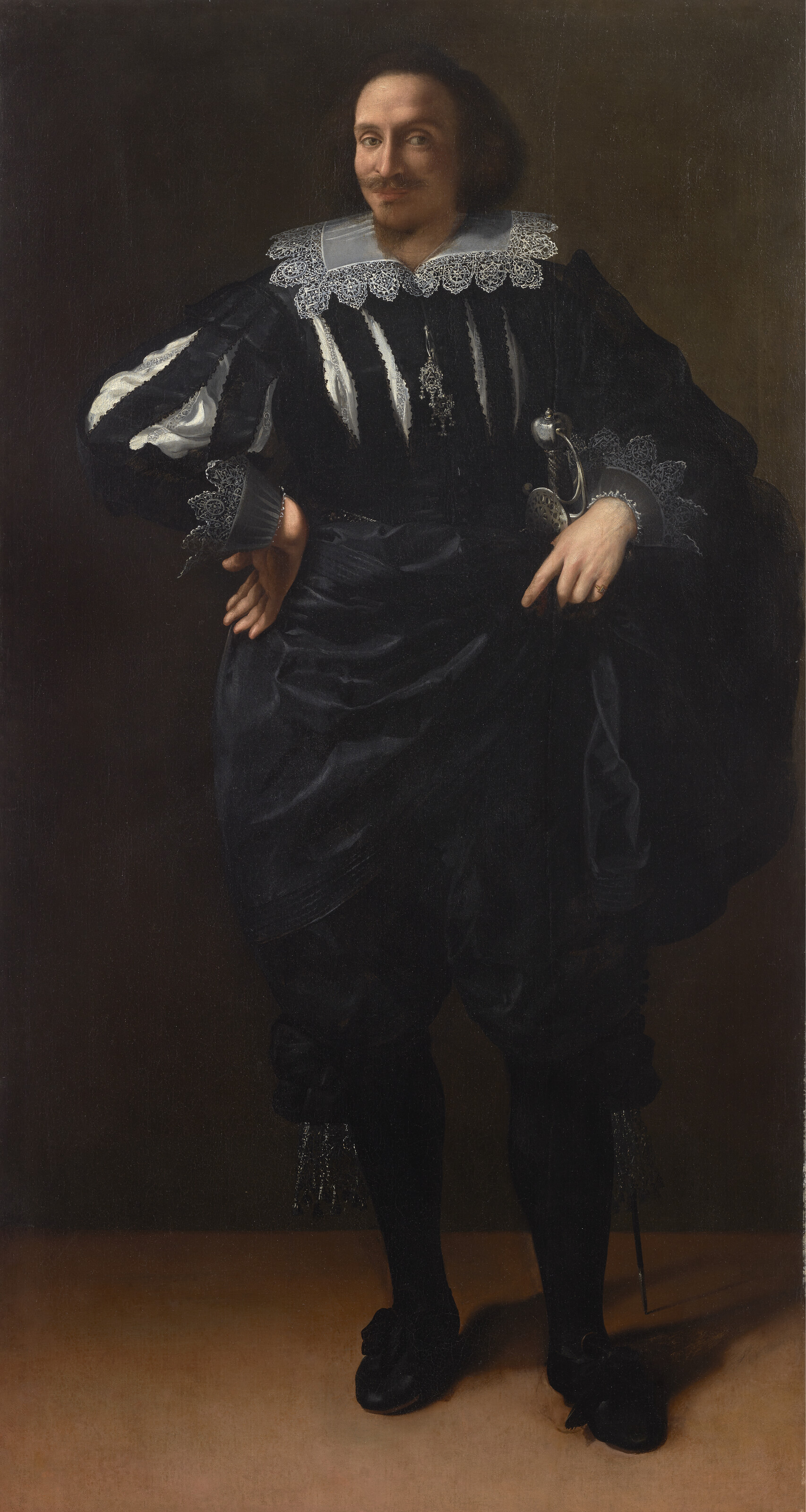 Artemisia Gentileschi — Портрет джентльмена, вероятно, Антуана де Виля (1596-1656), в полный рост