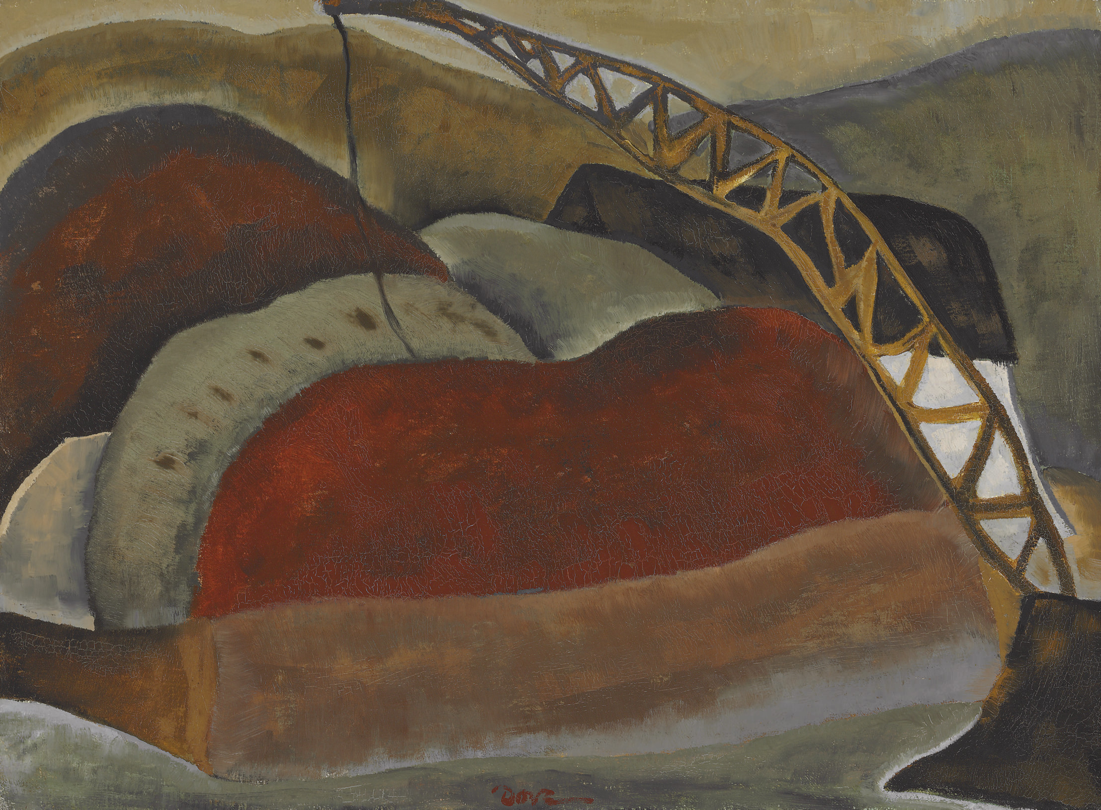 Arthur Garfield Dove — Шлаковая баржа и буровая вышка